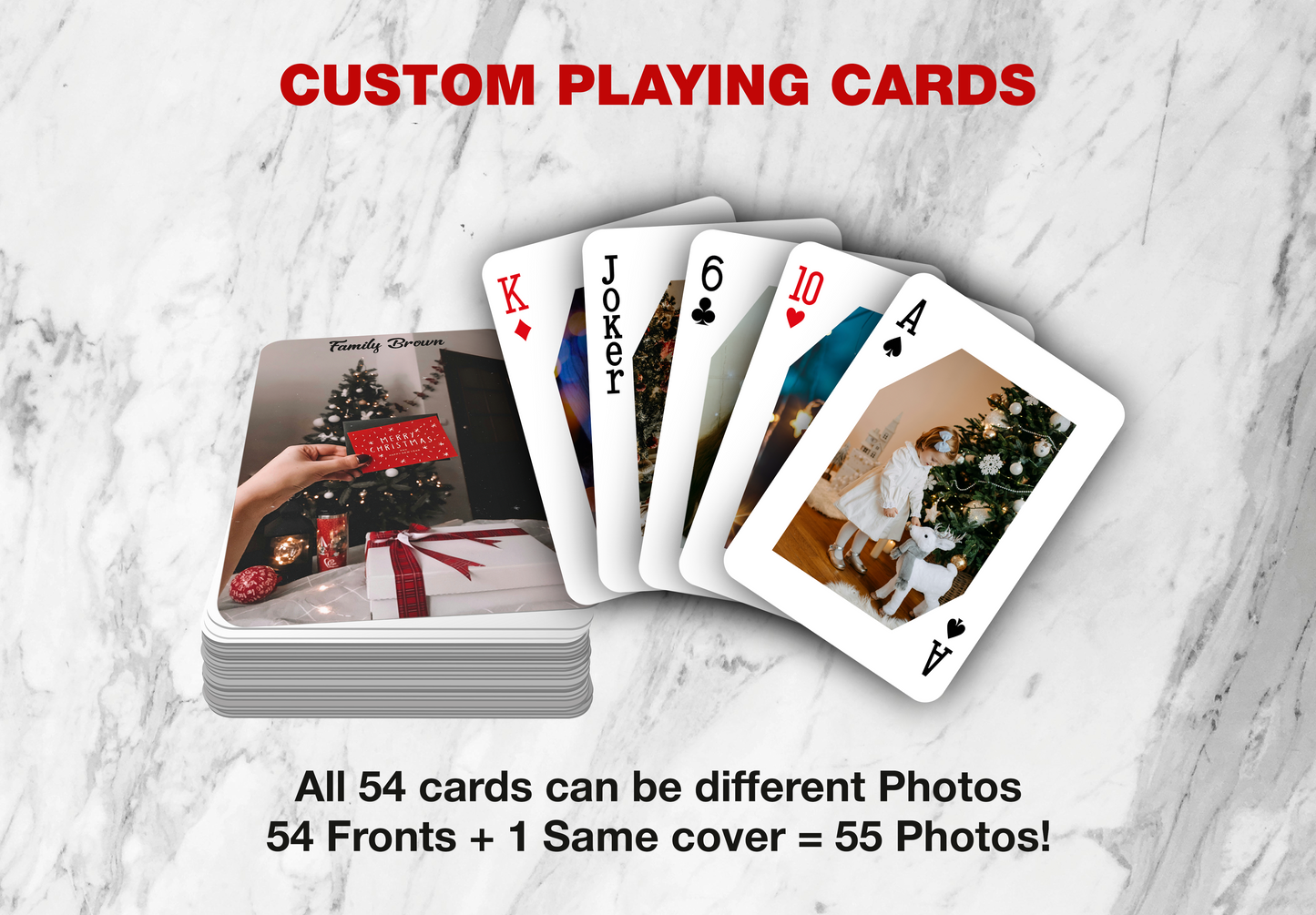 RUSH Marry Christmas Playing Cards