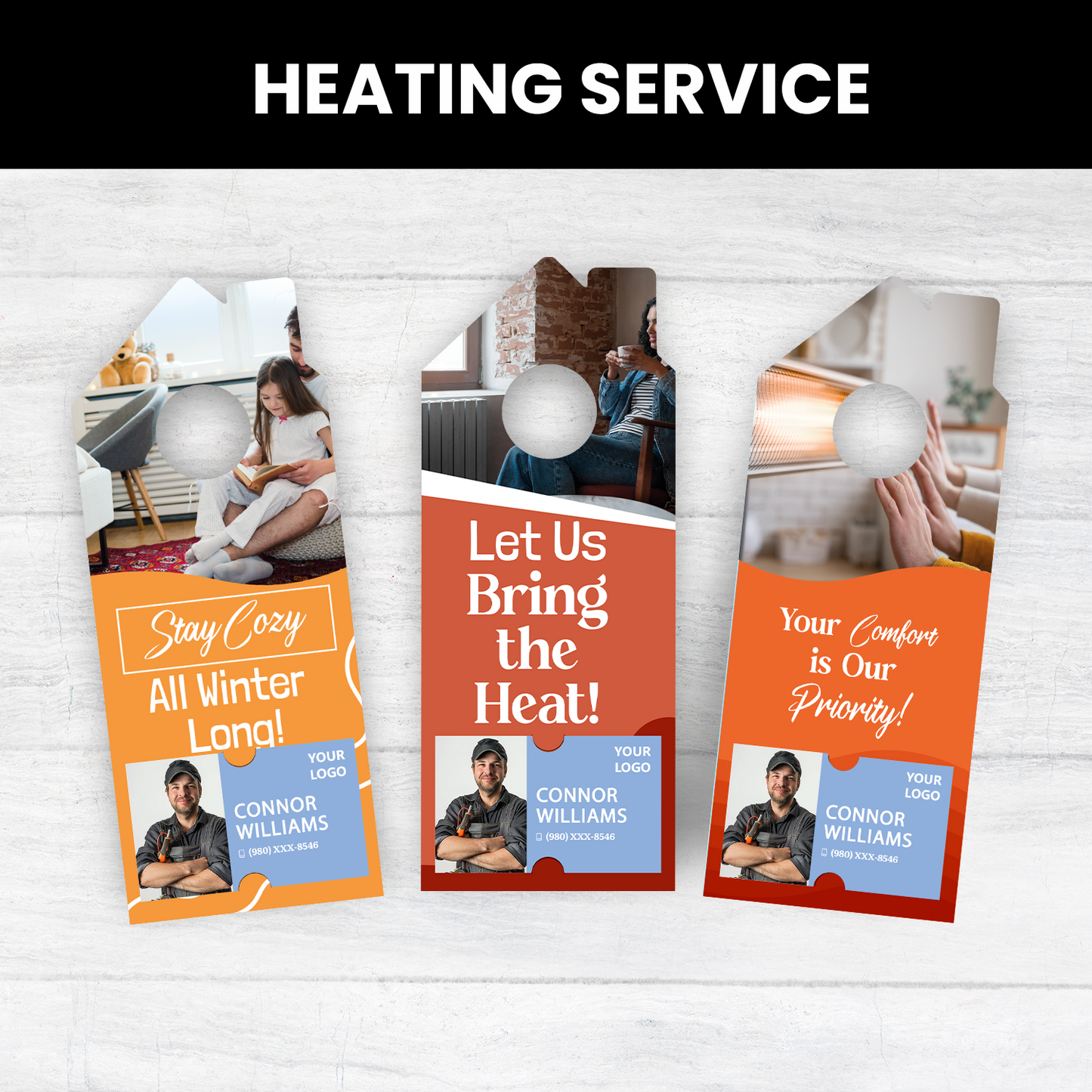Heating Service Door Hangers