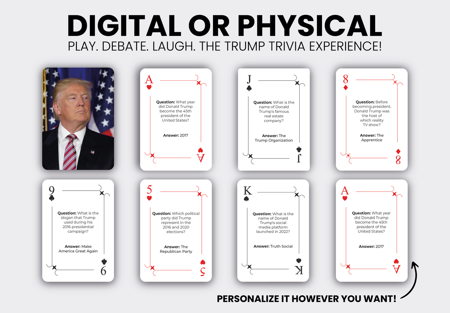RUSH Donald Trump Playing Cards