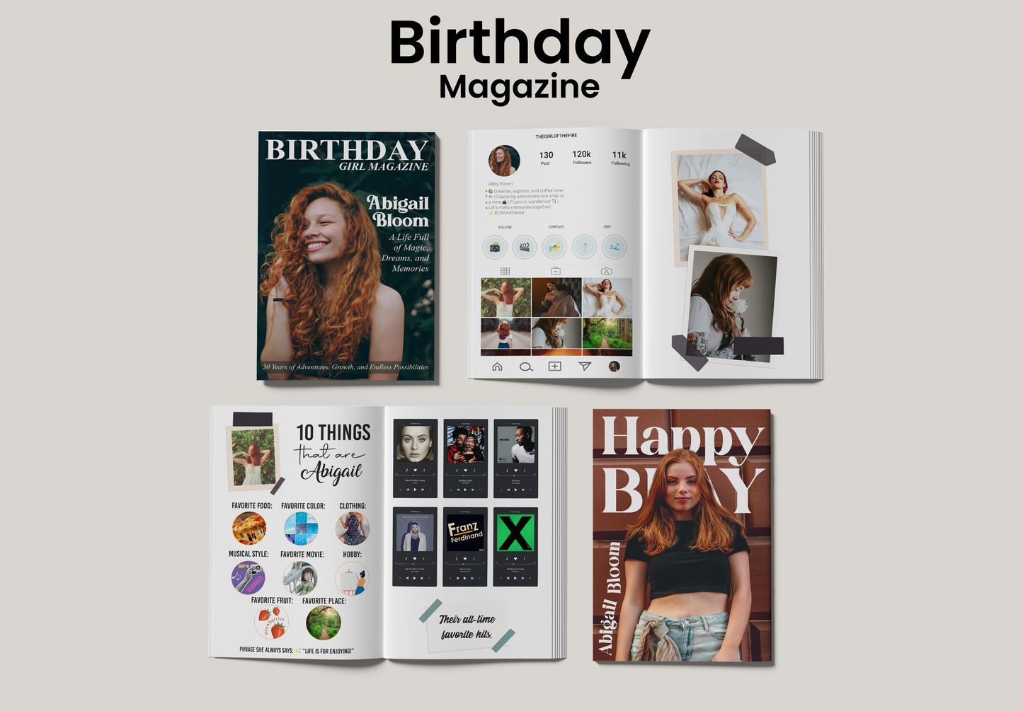 Custom Birthday Magazine