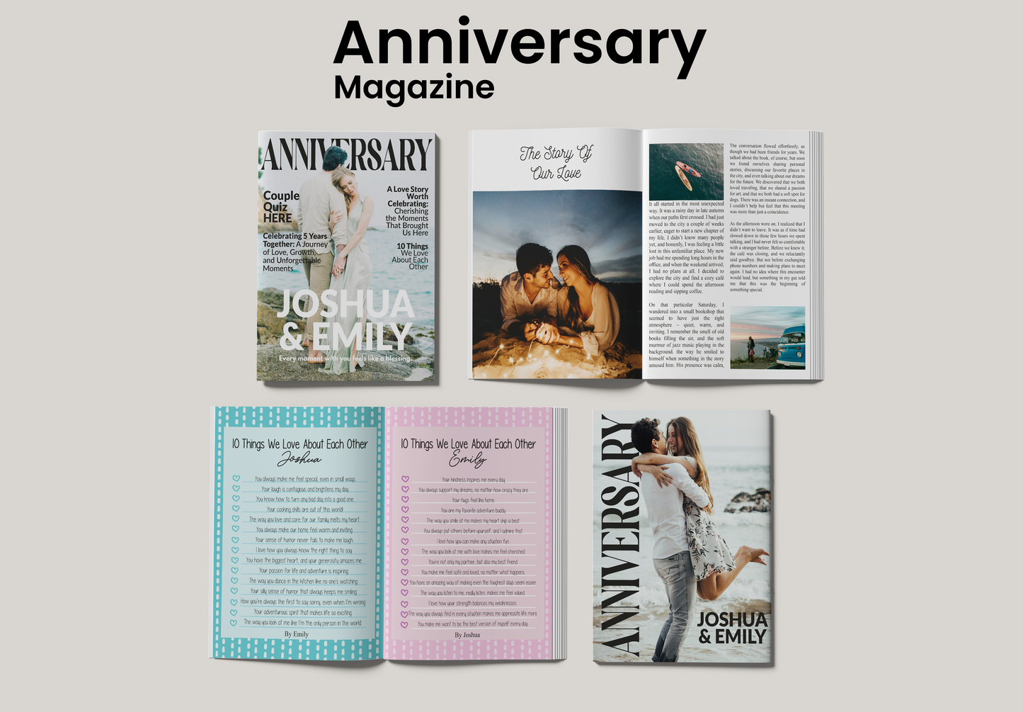 Custom Anniversary Wedding Magazine