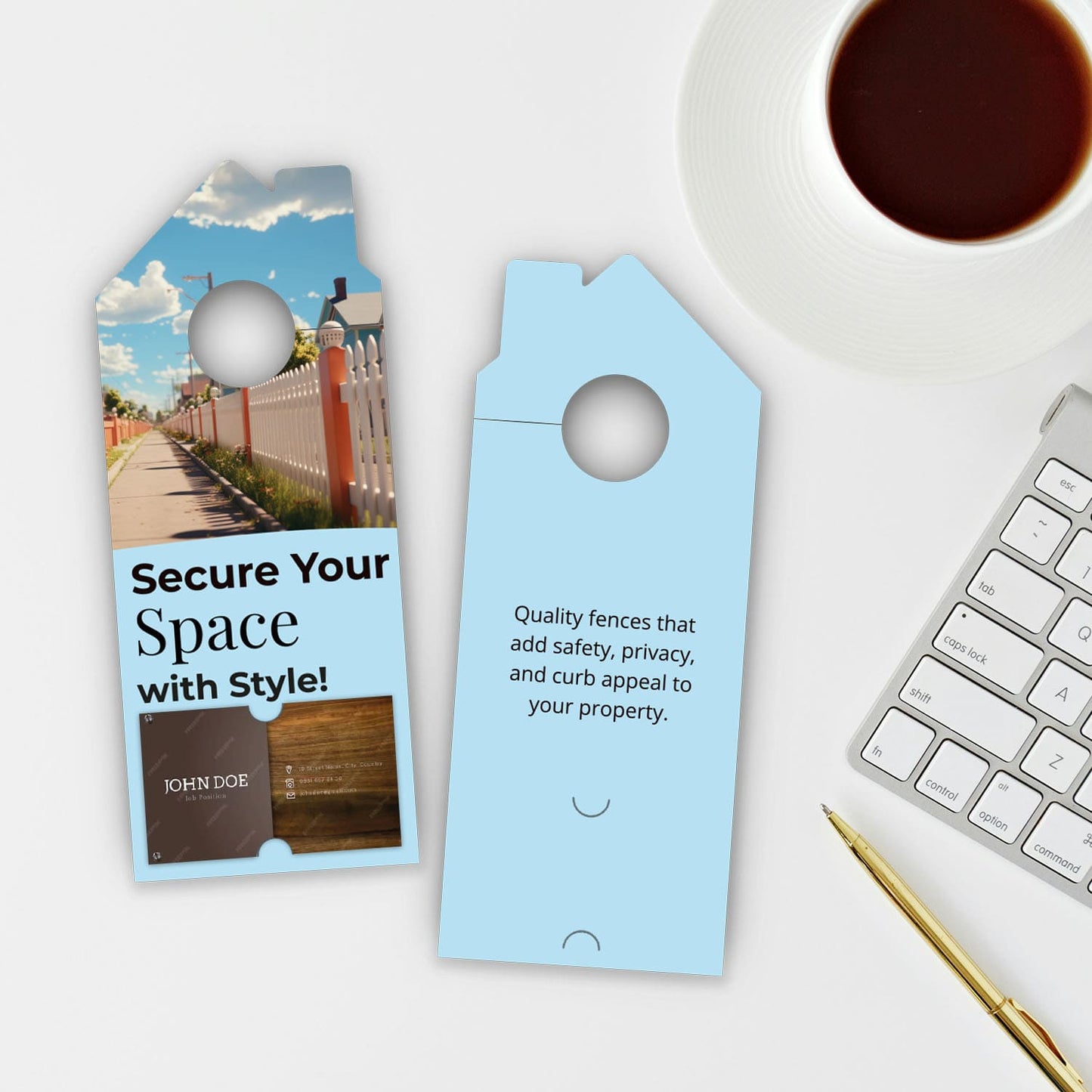 Fence Services Door Hanger