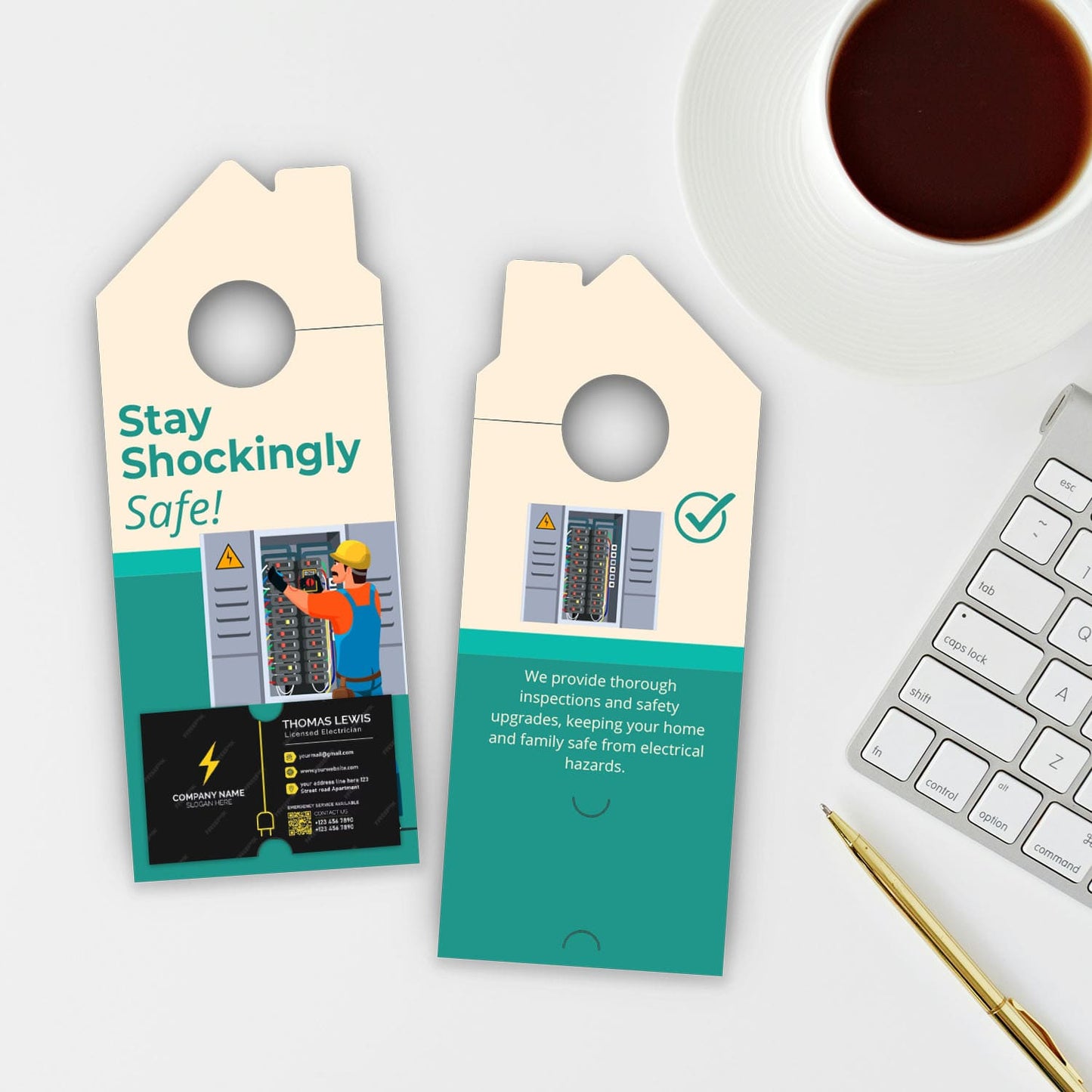 Electrician Services Door Hanger