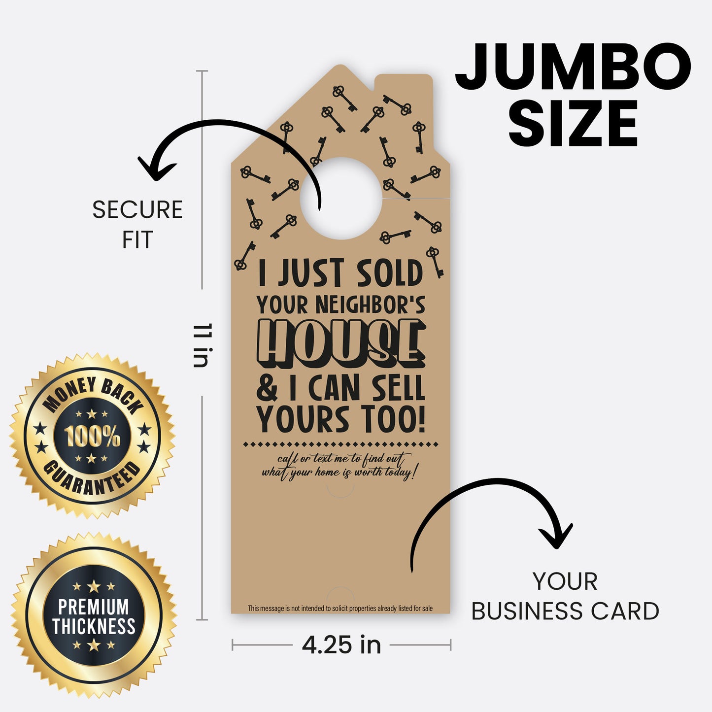 I Just Sold Your Neighbor's House | Door Hanger Realtors