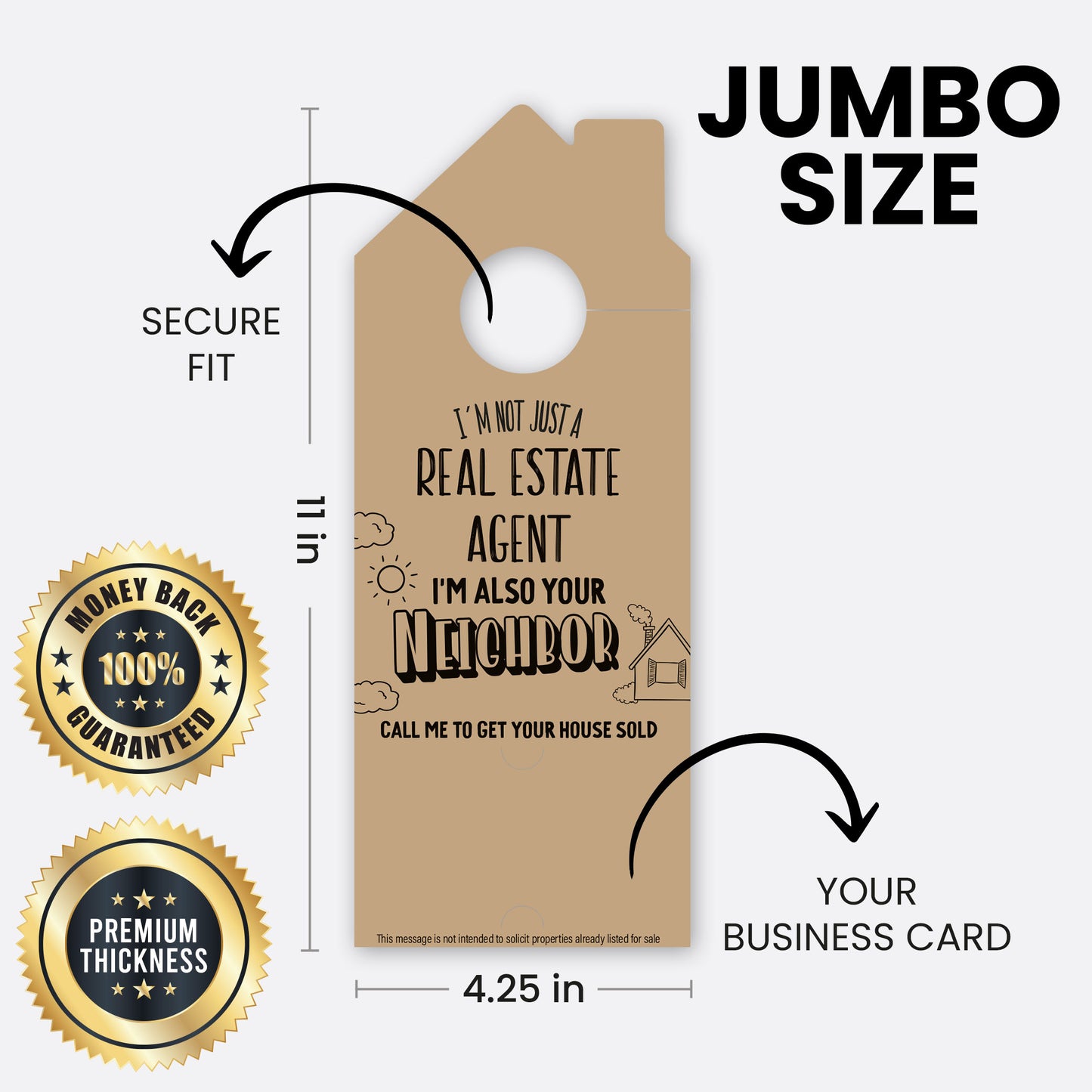 I'm Not Just A Real Estate Agent Call Me To Get Your House Sold | Door Hanger Realtors