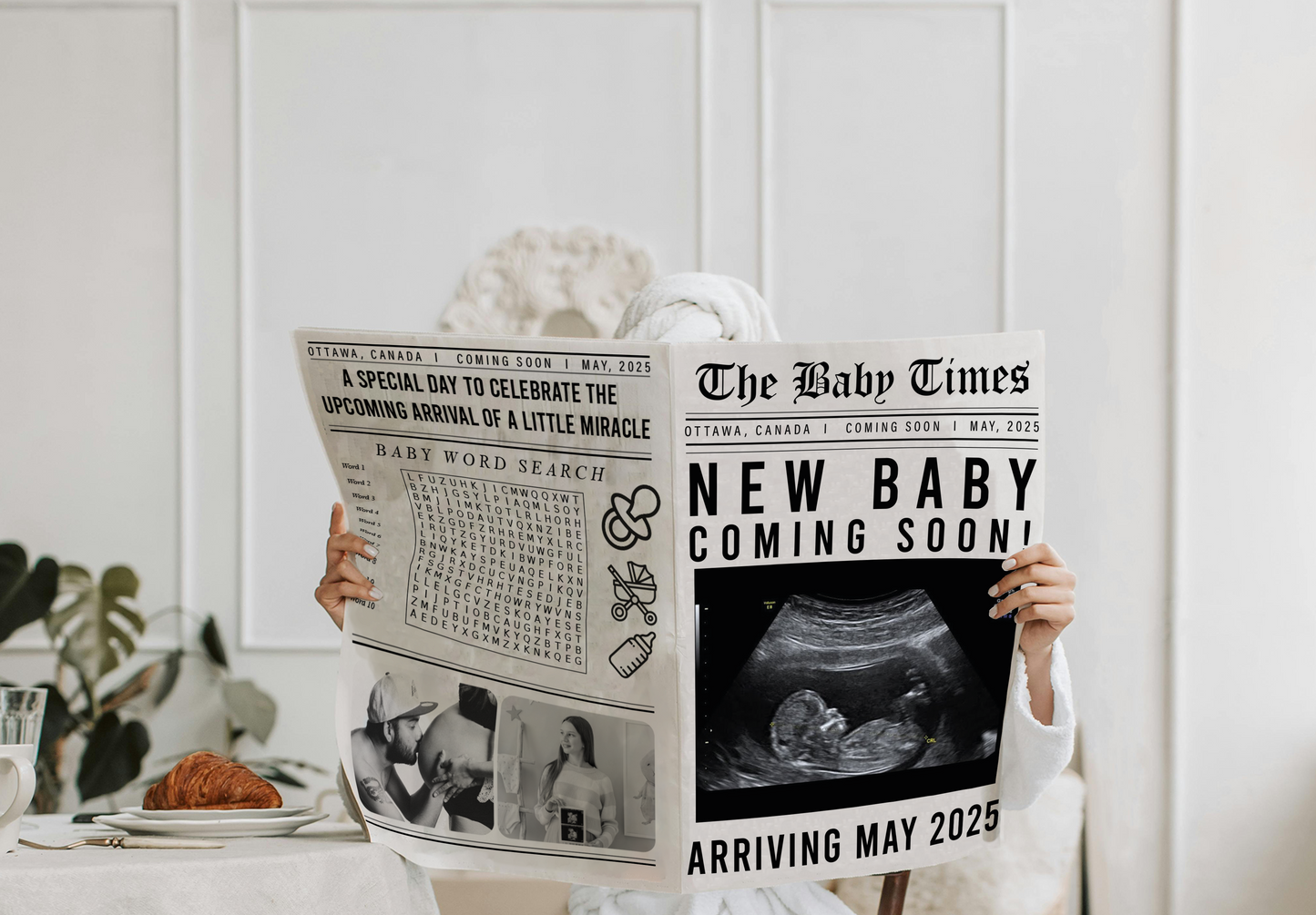 Newspaper Baby Announcement