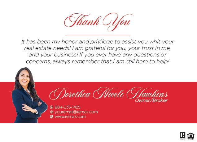 Thank you Cards Remax