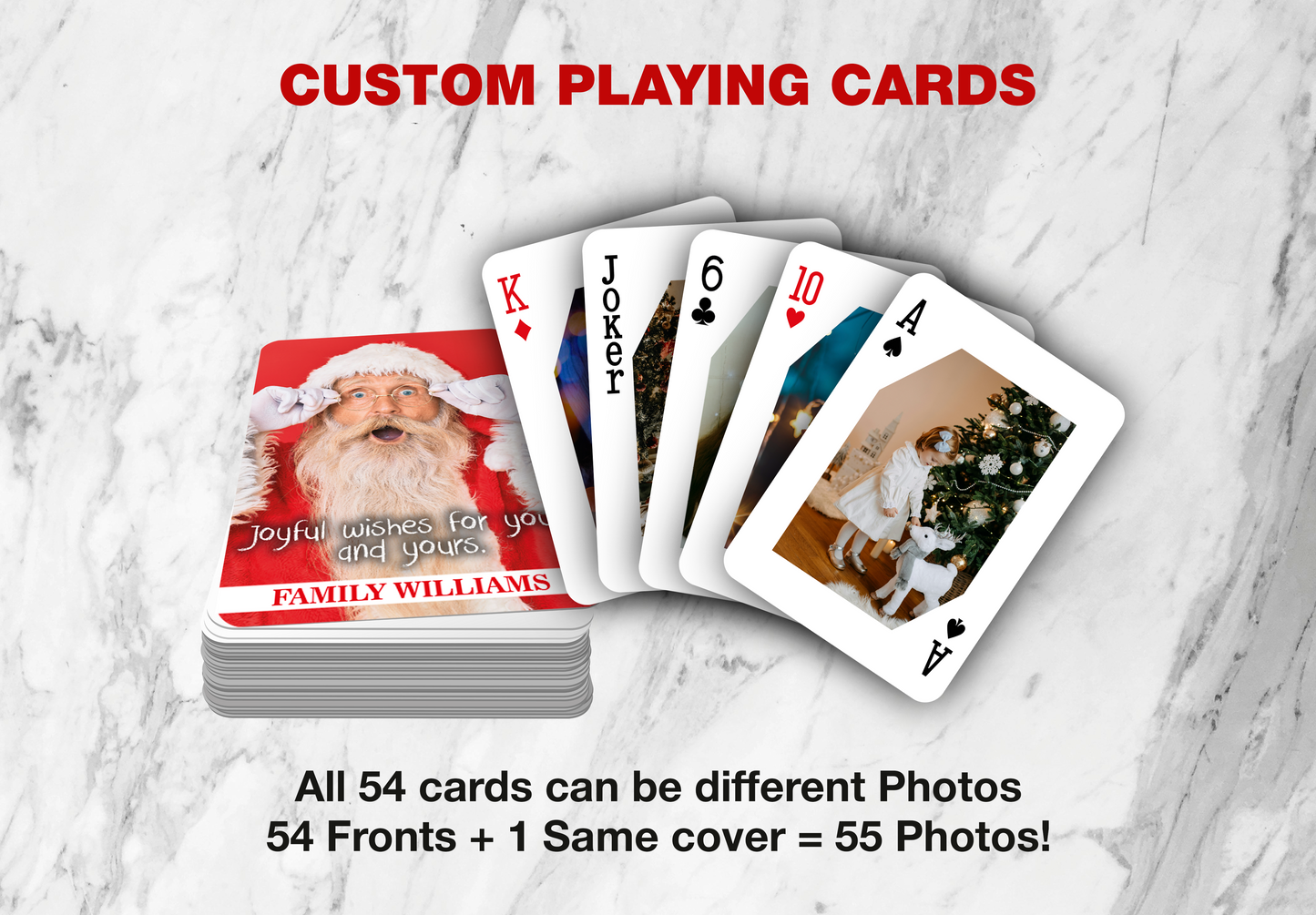 RUSH Marry Christmas Playing Cards