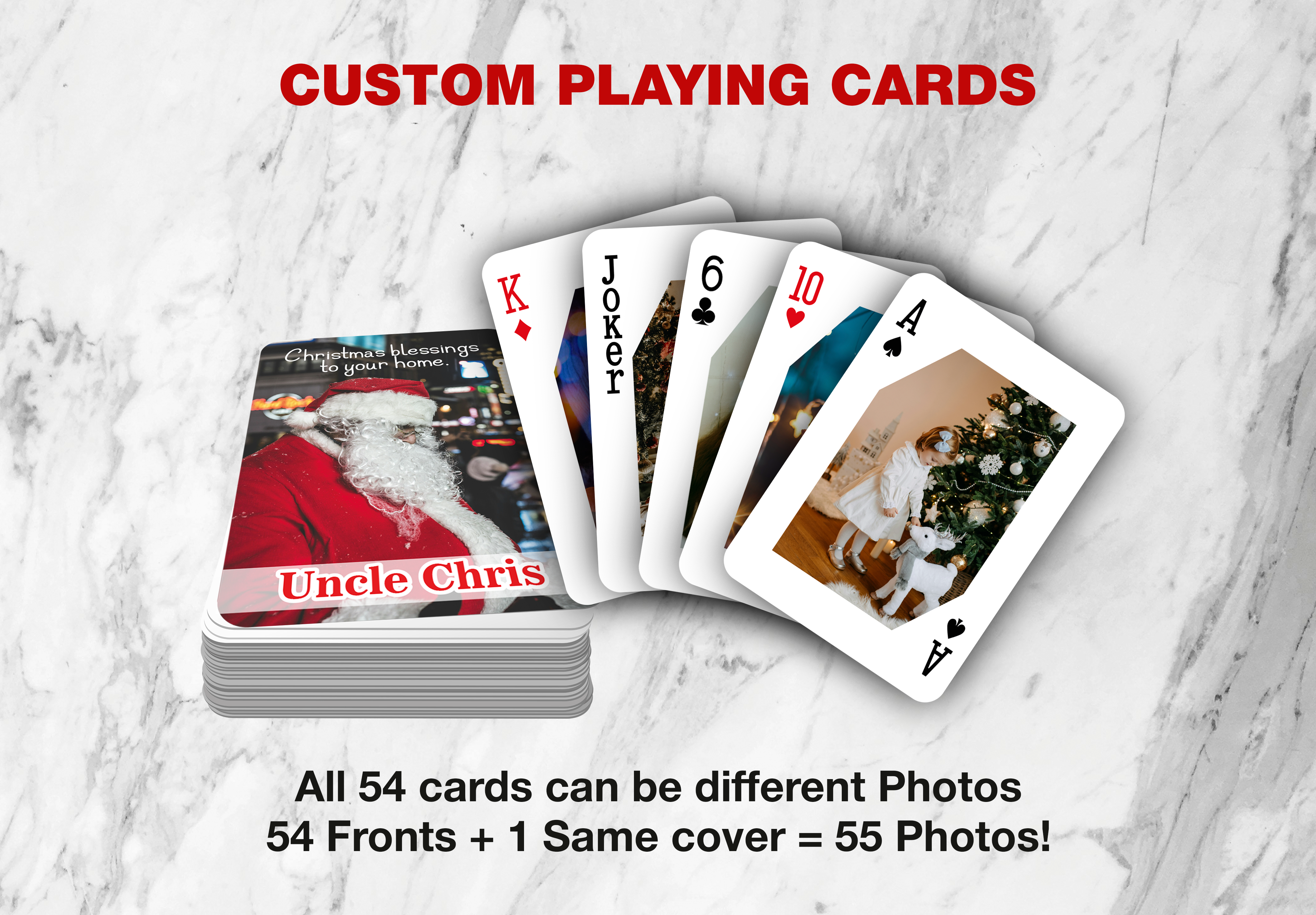 RUSH Marry Christmas Playing Cards