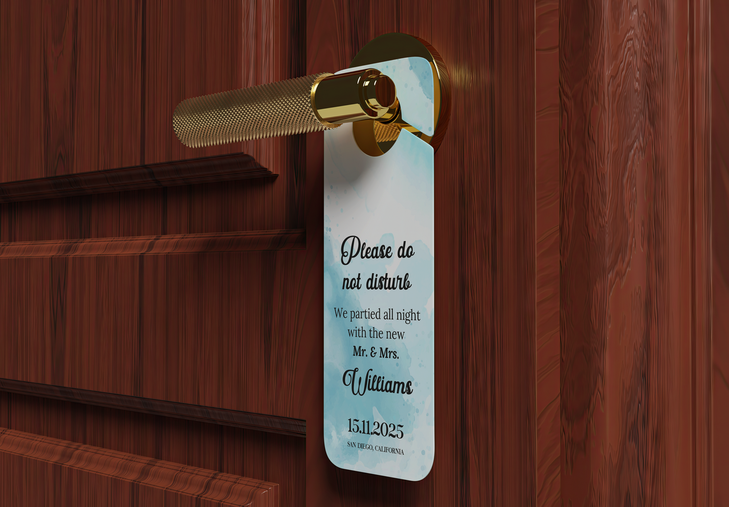 Custom Wedding Door Hanger
