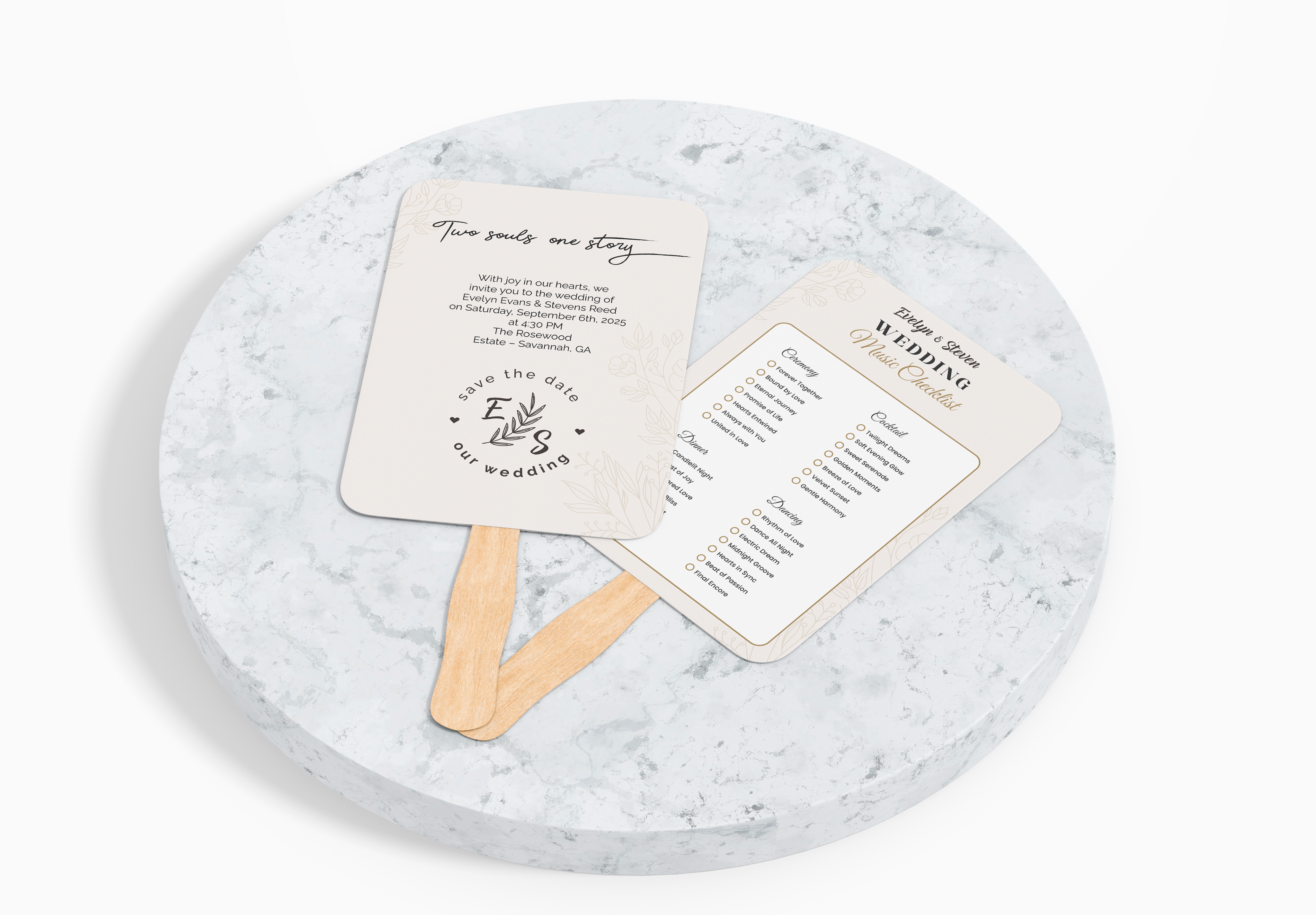 Custom Wedding Hand Fans