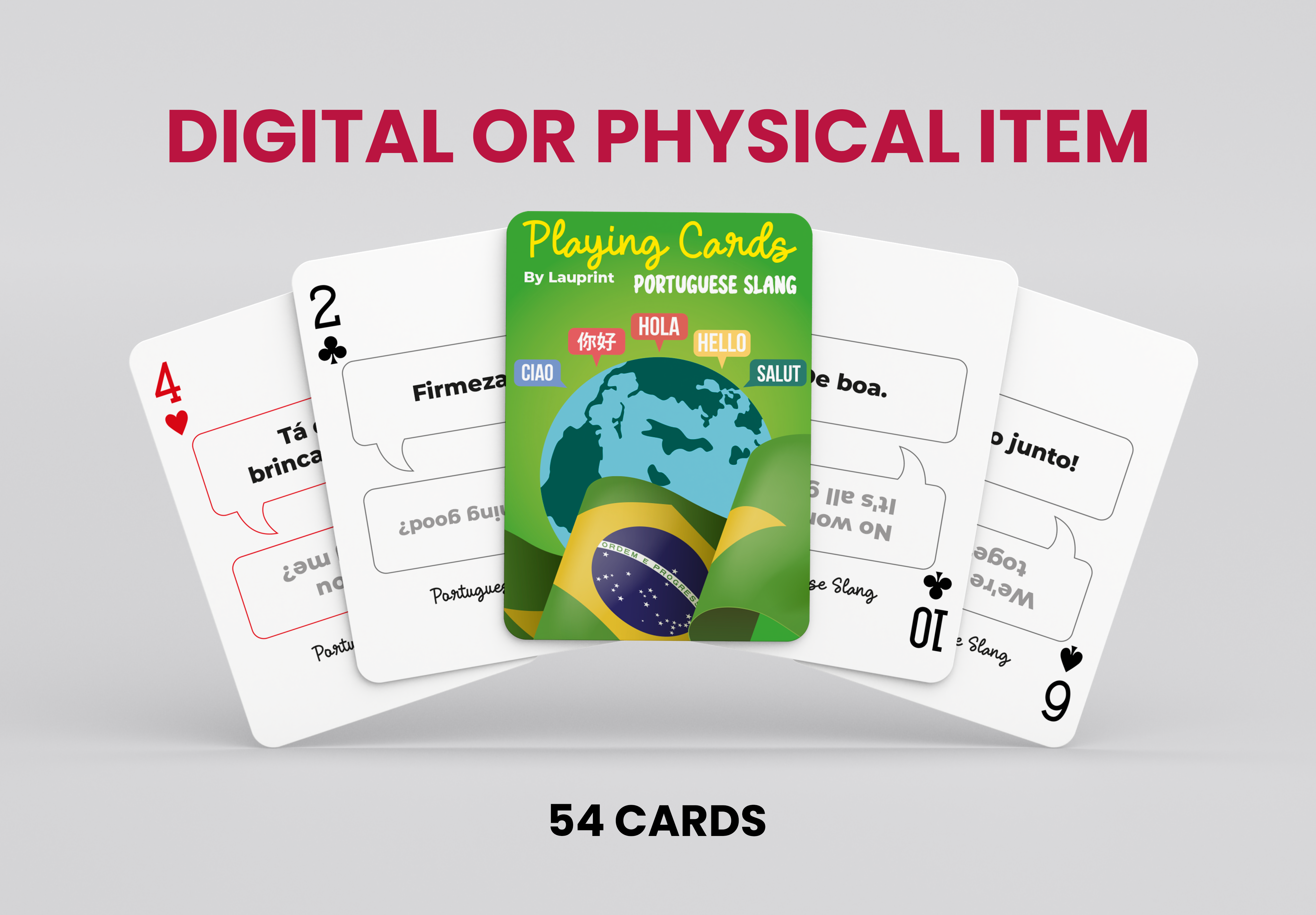 RUSH Portuguese Slang Generic Playing Cards