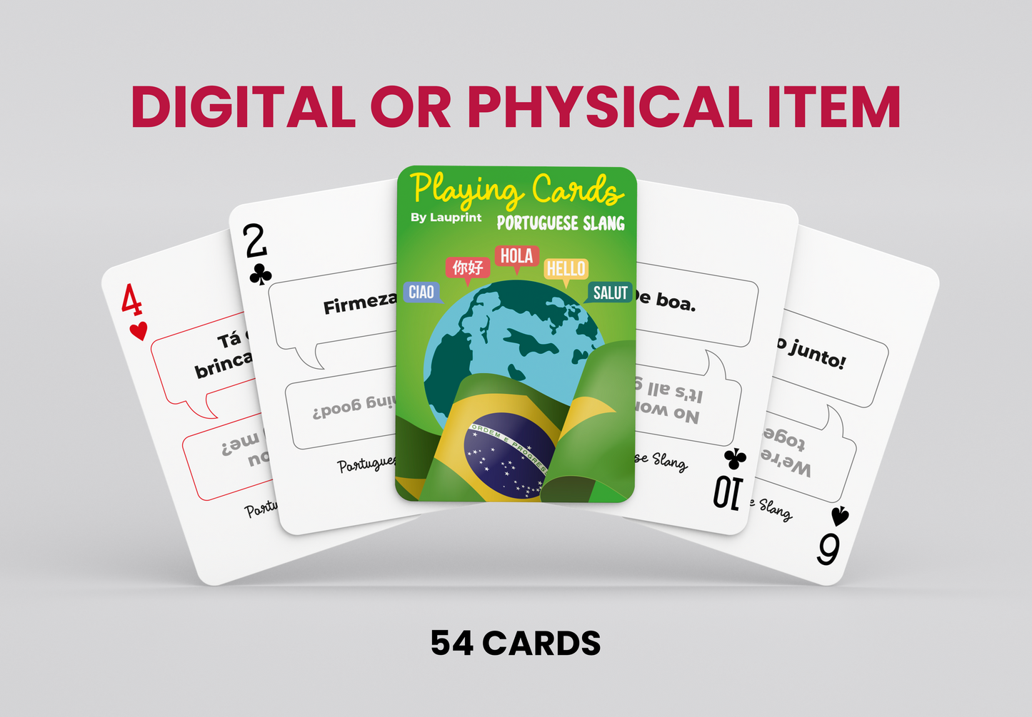 RUSH Portuguese Slang Generic Playing Cards