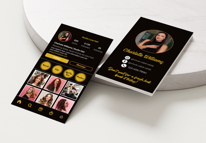 Printed Hair Stylist Business Cards