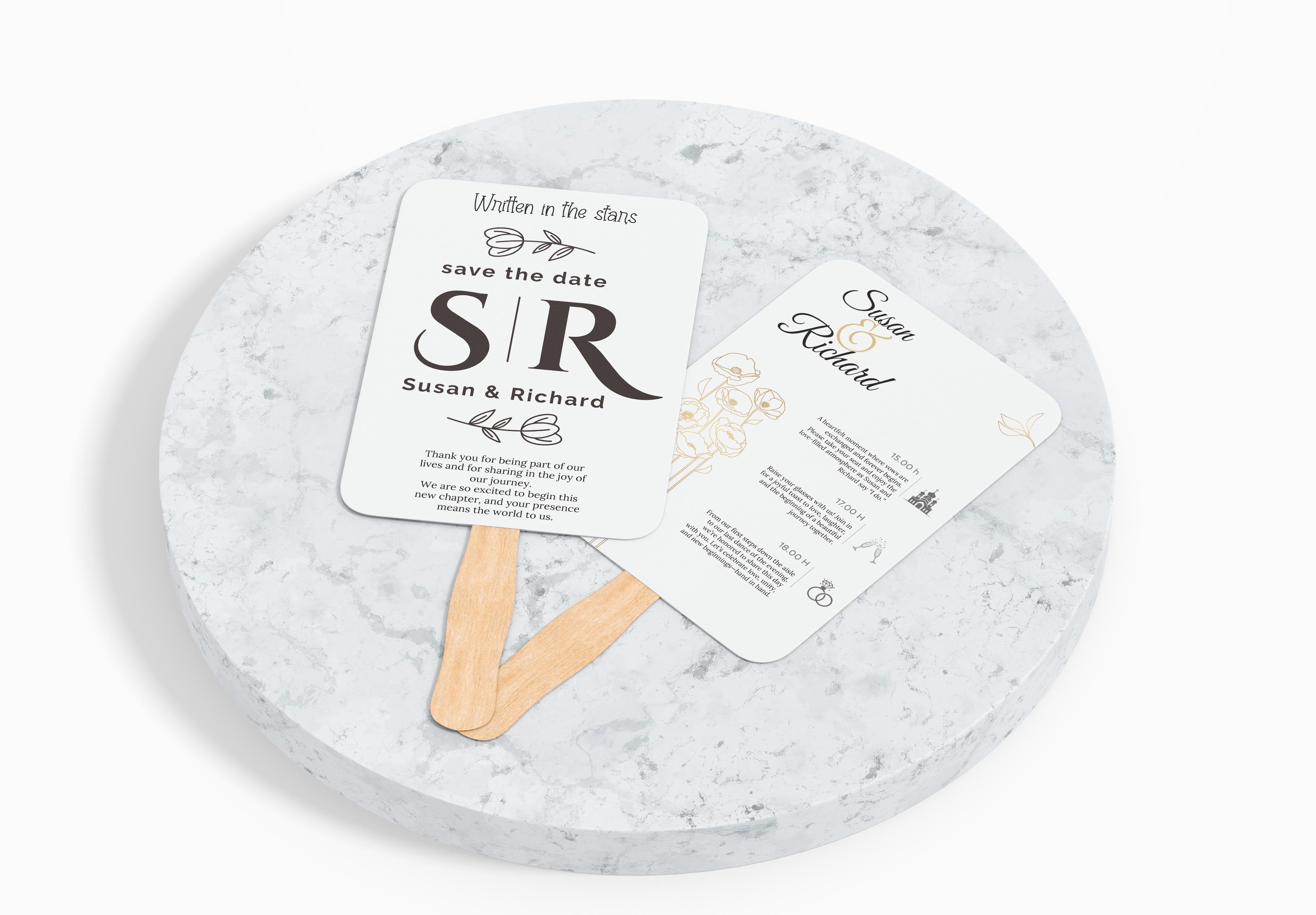 Custom Wedding Hand Fans