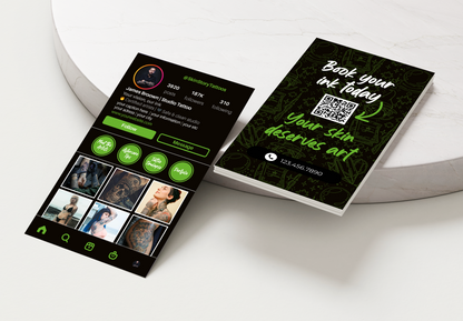 Printed Tattoo Business Cards