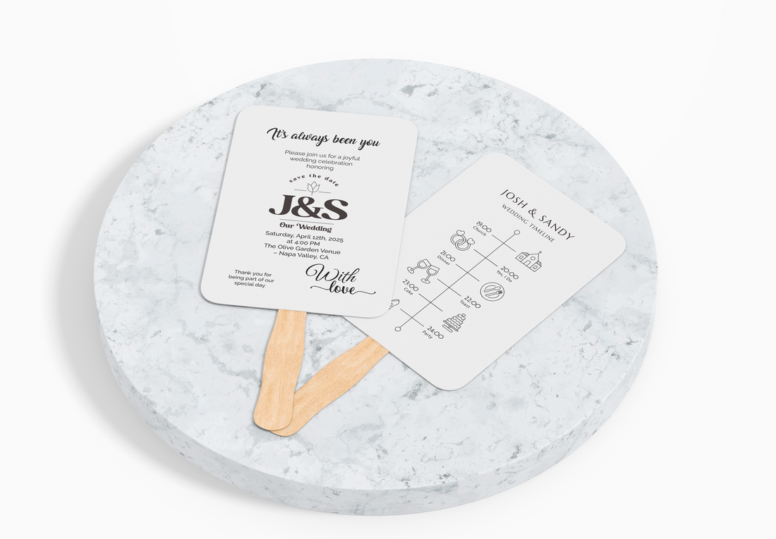 Custom Wedding Hand Fans