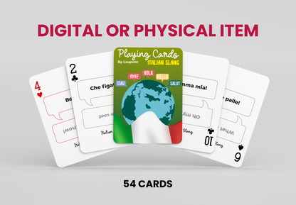 RUSH Italian Slang Generic Playing Cards