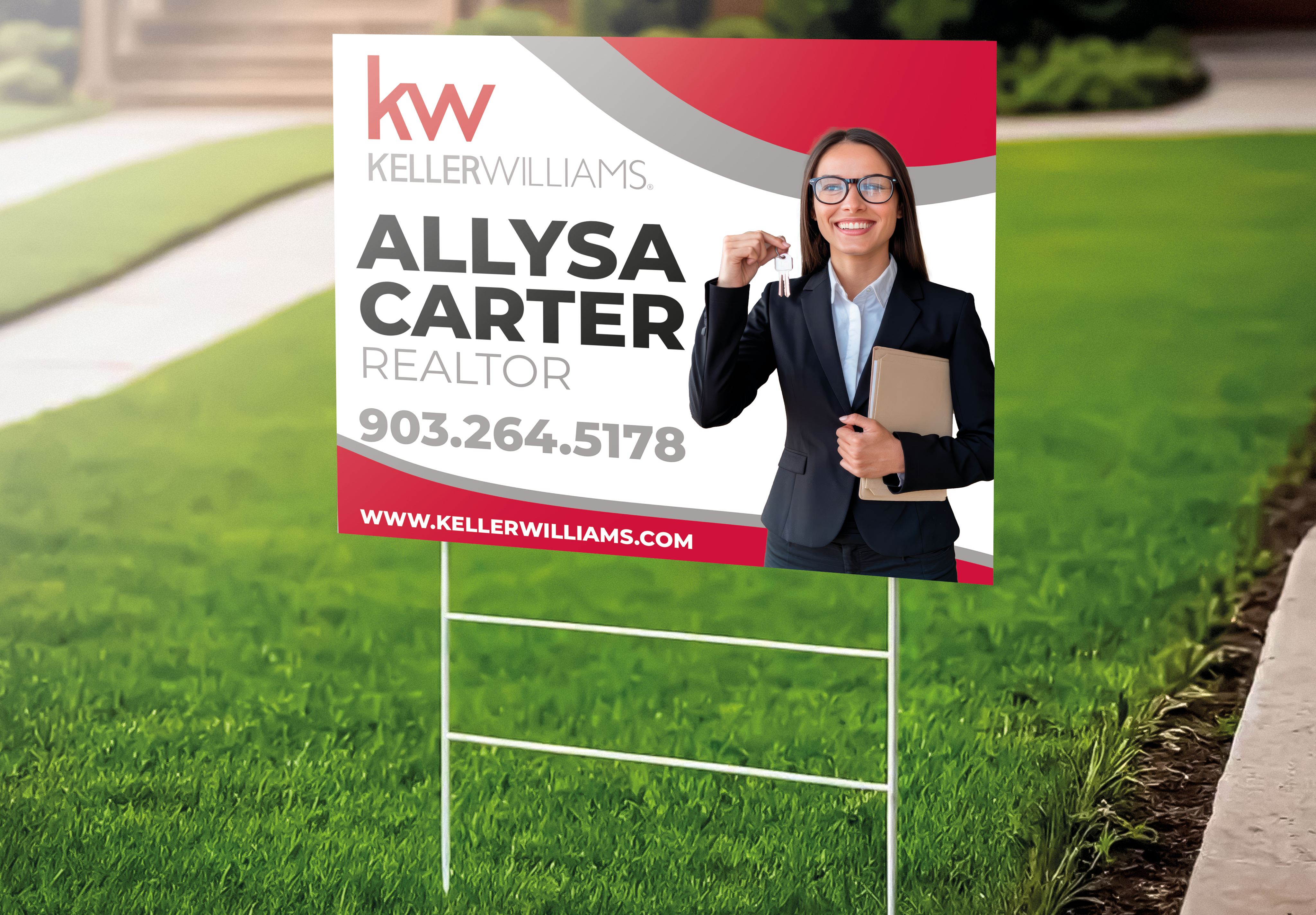 Custom real estate yard sign | Realtor Outdoor sign | Keller Williams Open House Sign