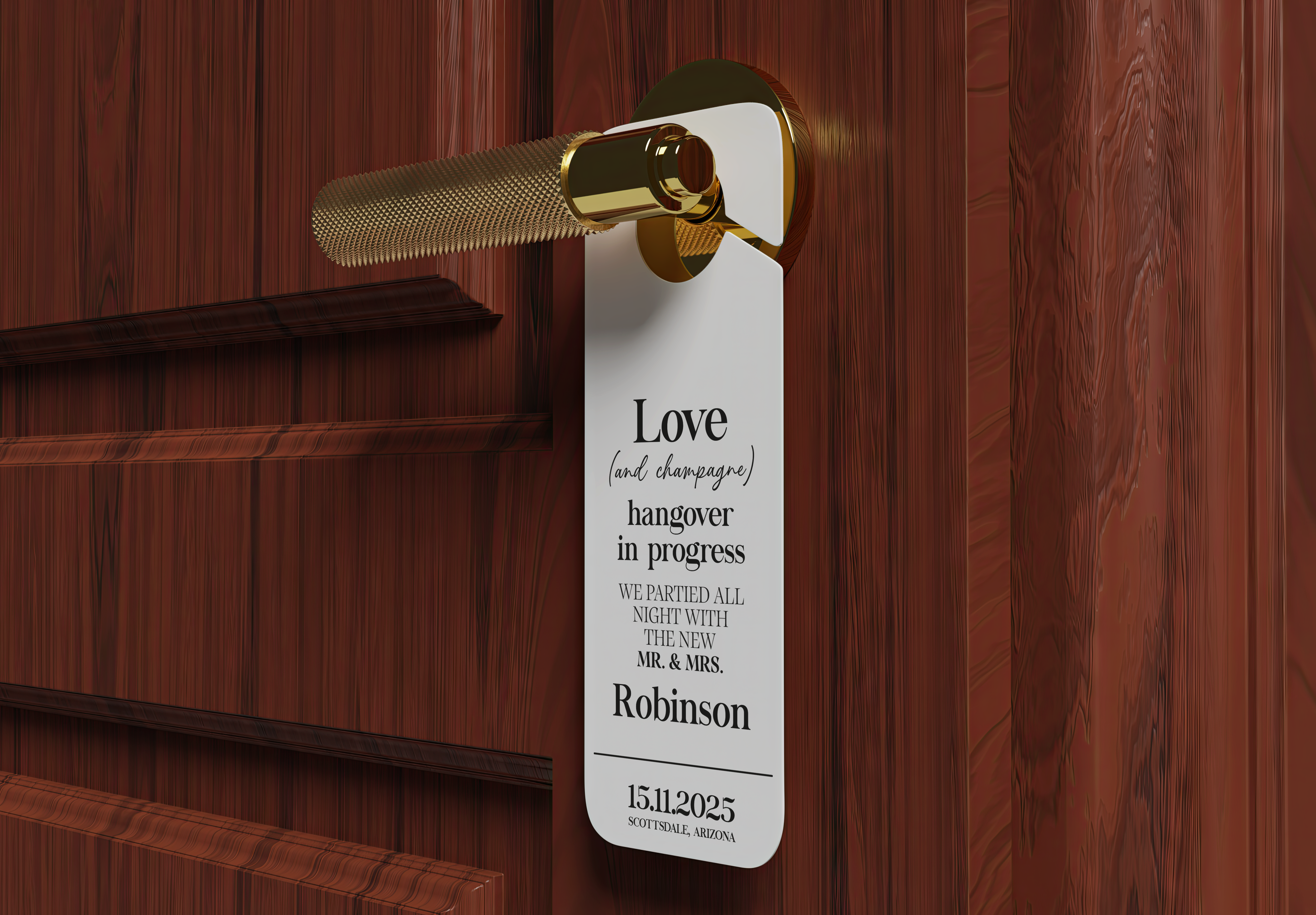 Custom Wedding Door Hanger