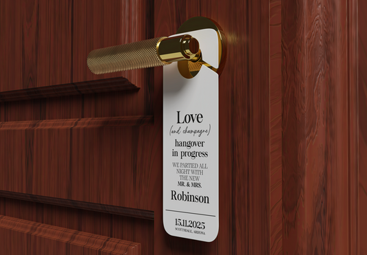 Custom Wedding Door Hanger