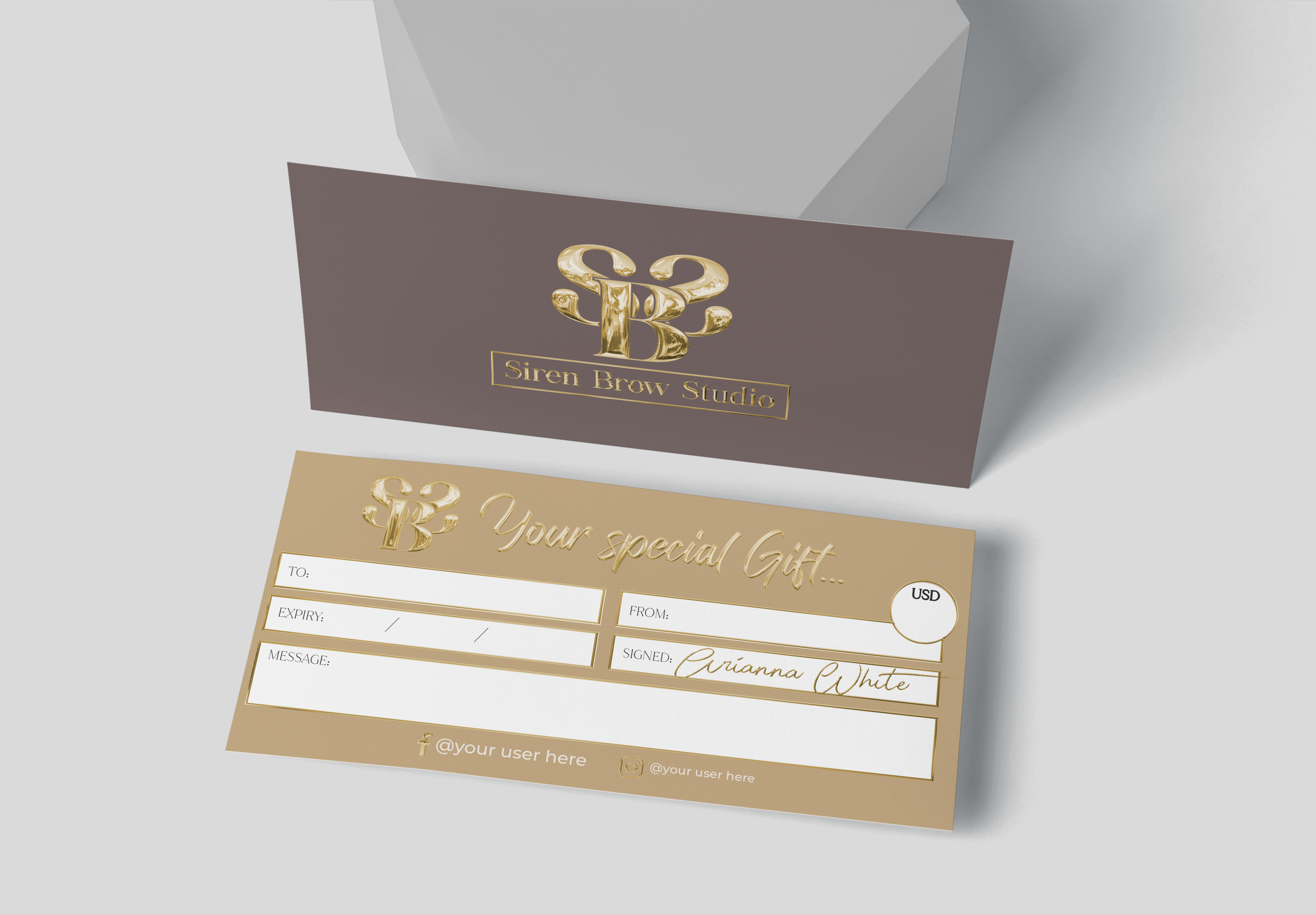 Luxury Custom Gift Certificate