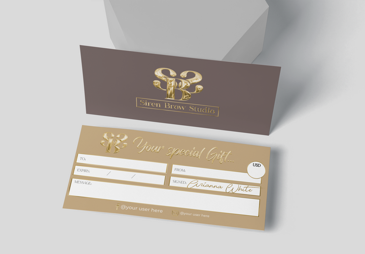 Luxury Custom Gift Certificate