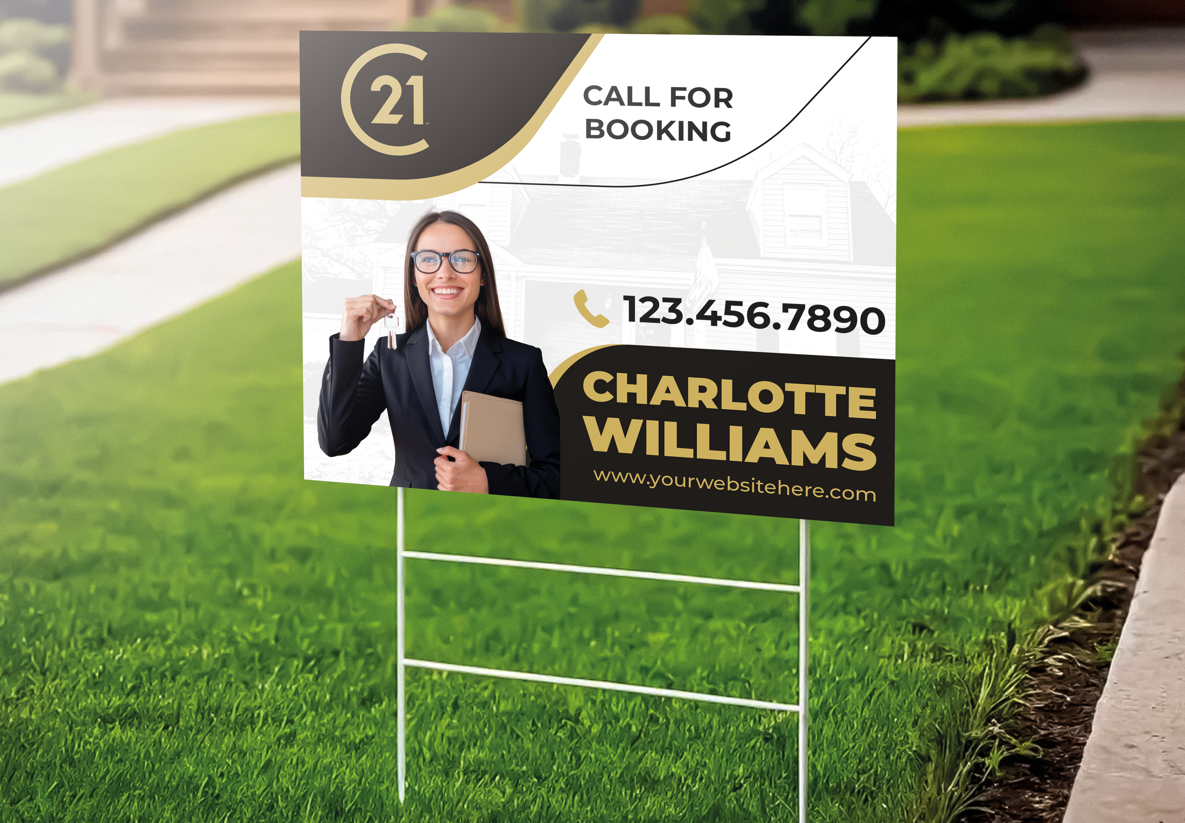 Custom real estate yard sign | Realtor Outdoor sign | Century 21 Open House Sign