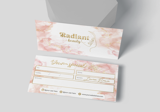 Luxury Custom Gift Certificate
