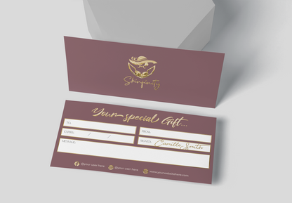 Luxury Custom Gift Certificate
