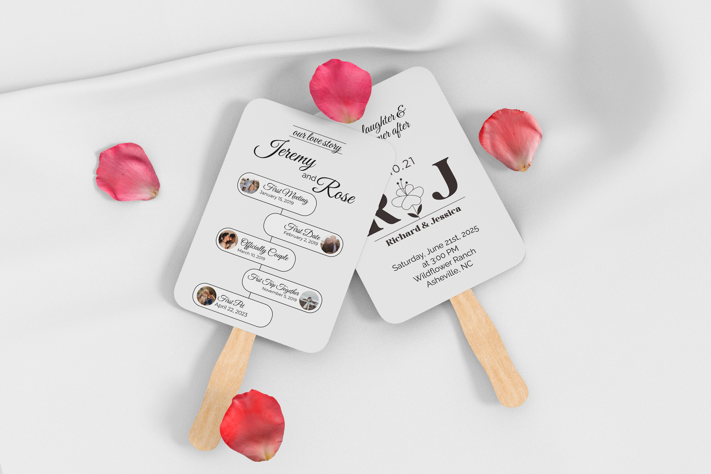 Custom Wedding Hand Fans