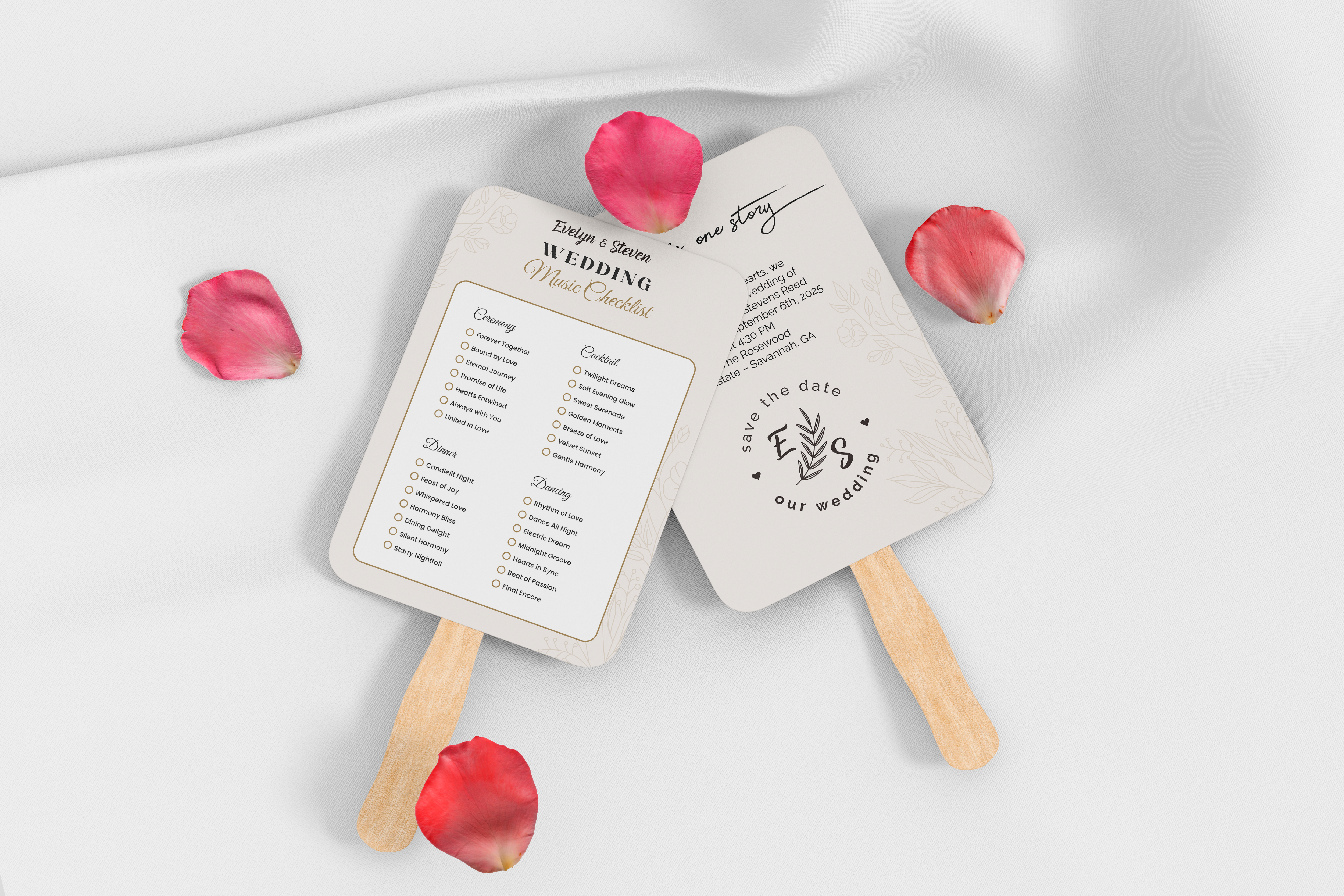 Custom Wedding Hand Fans