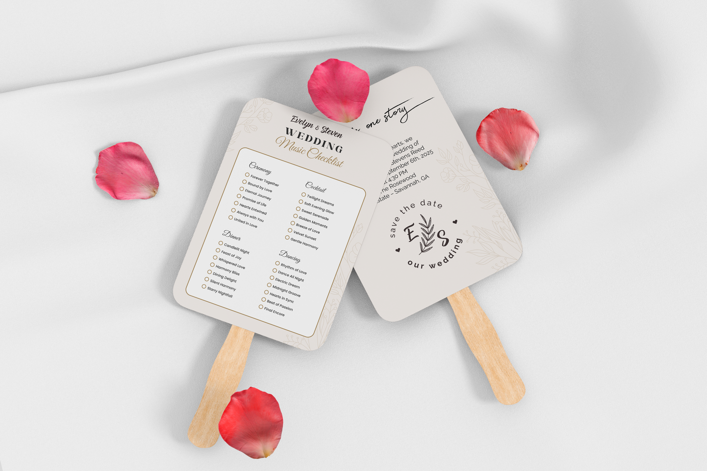 Custom Wedding Hand Fans