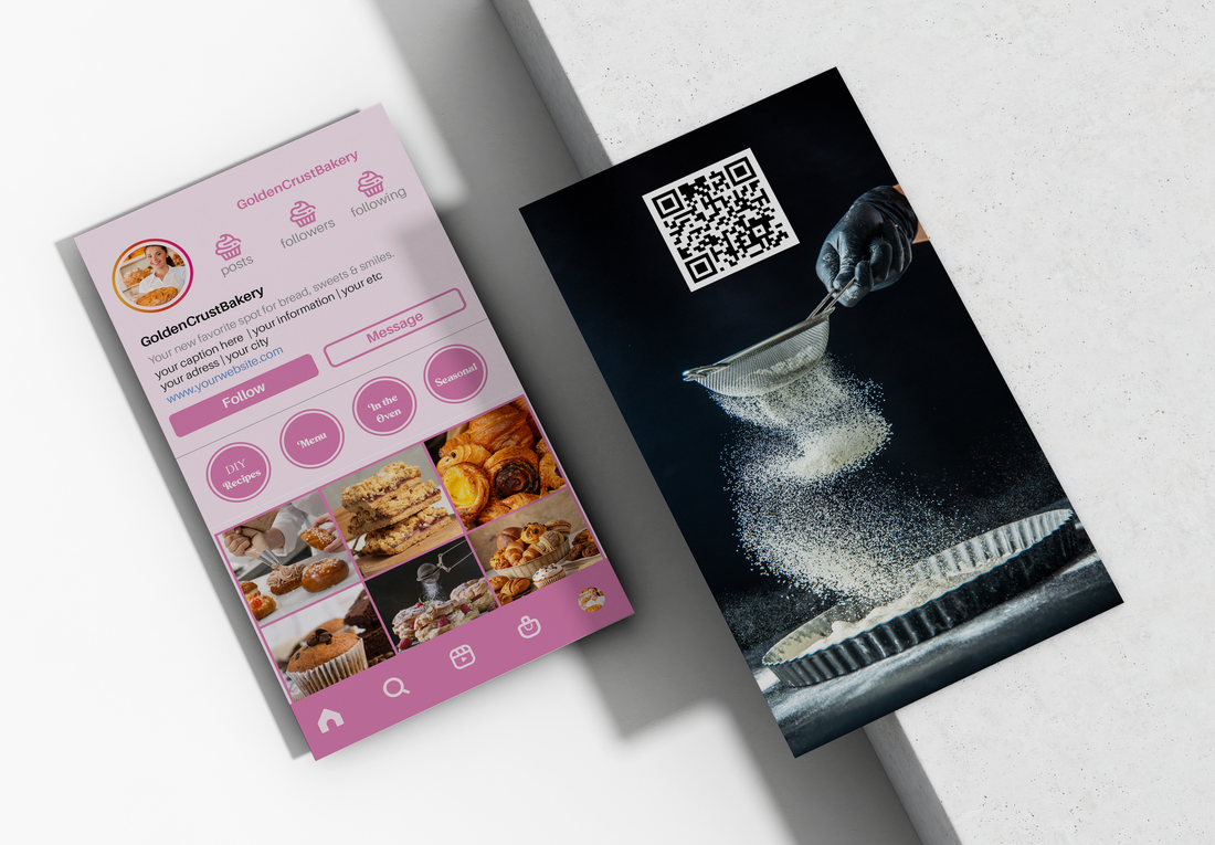 Custom Bakery IG Business Cards