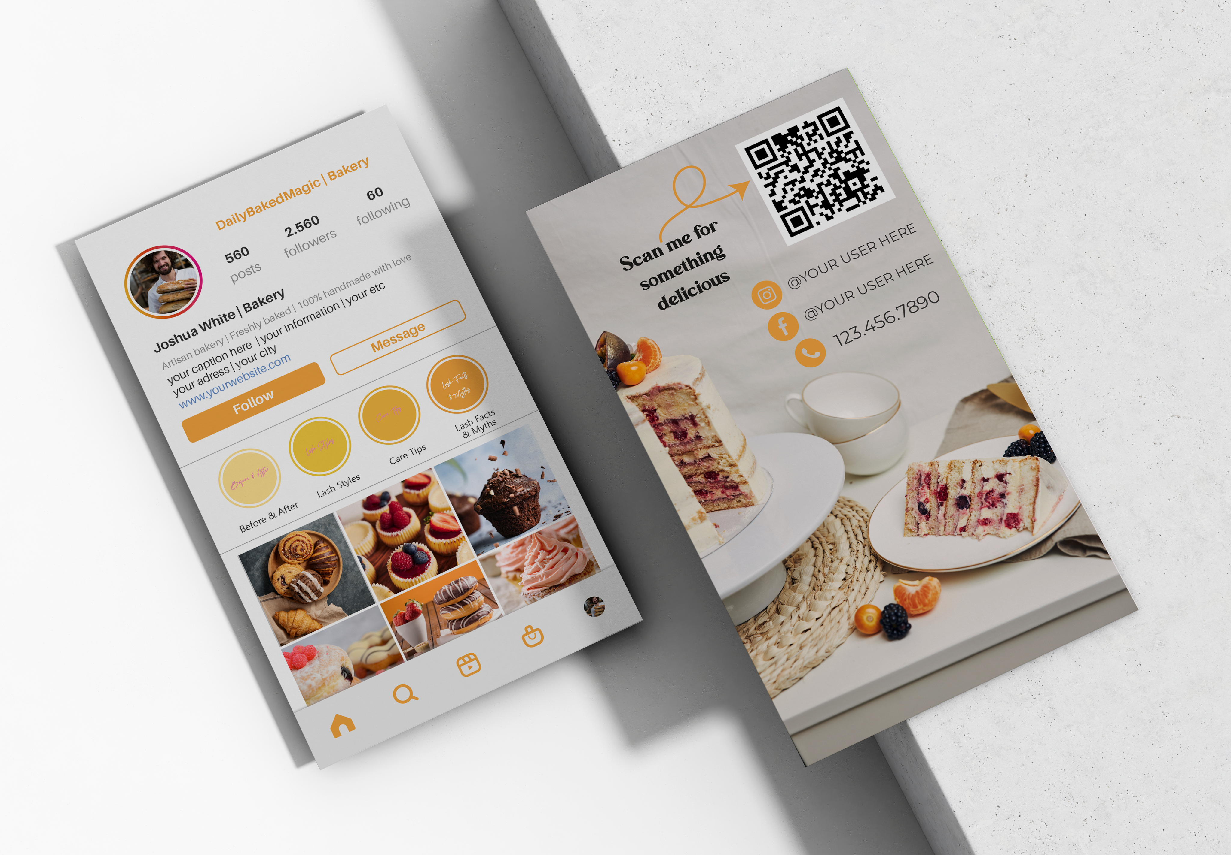 Custom Bakery IG Business Cards