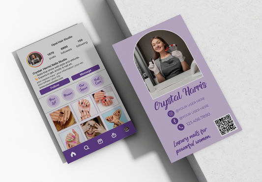 Printed Nail Business Cards