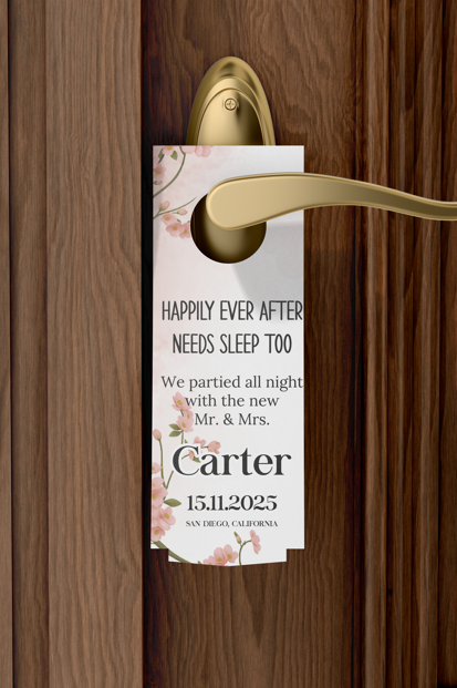 Custom Wedding Door Hanger