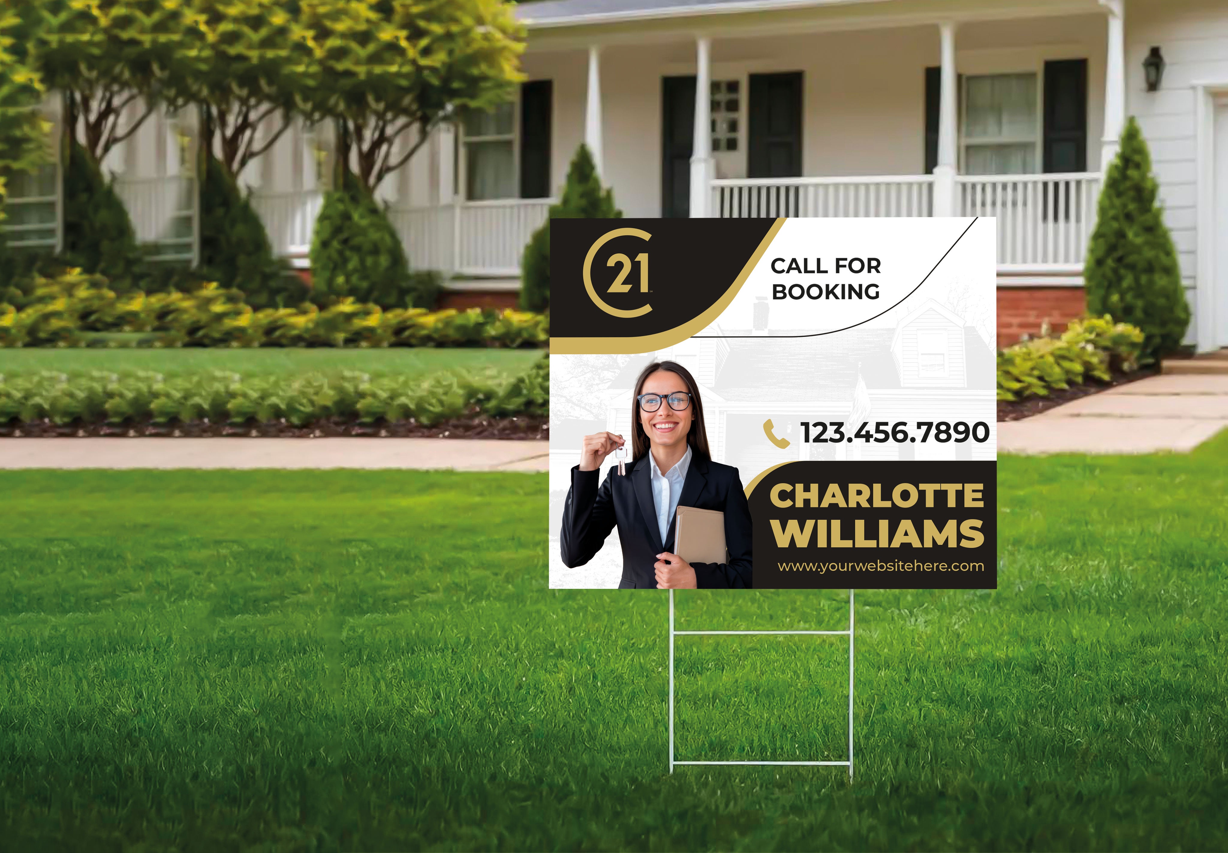 Custom real estate yard sign | Realtor Outdoor sign | Century 21 Open House Sign