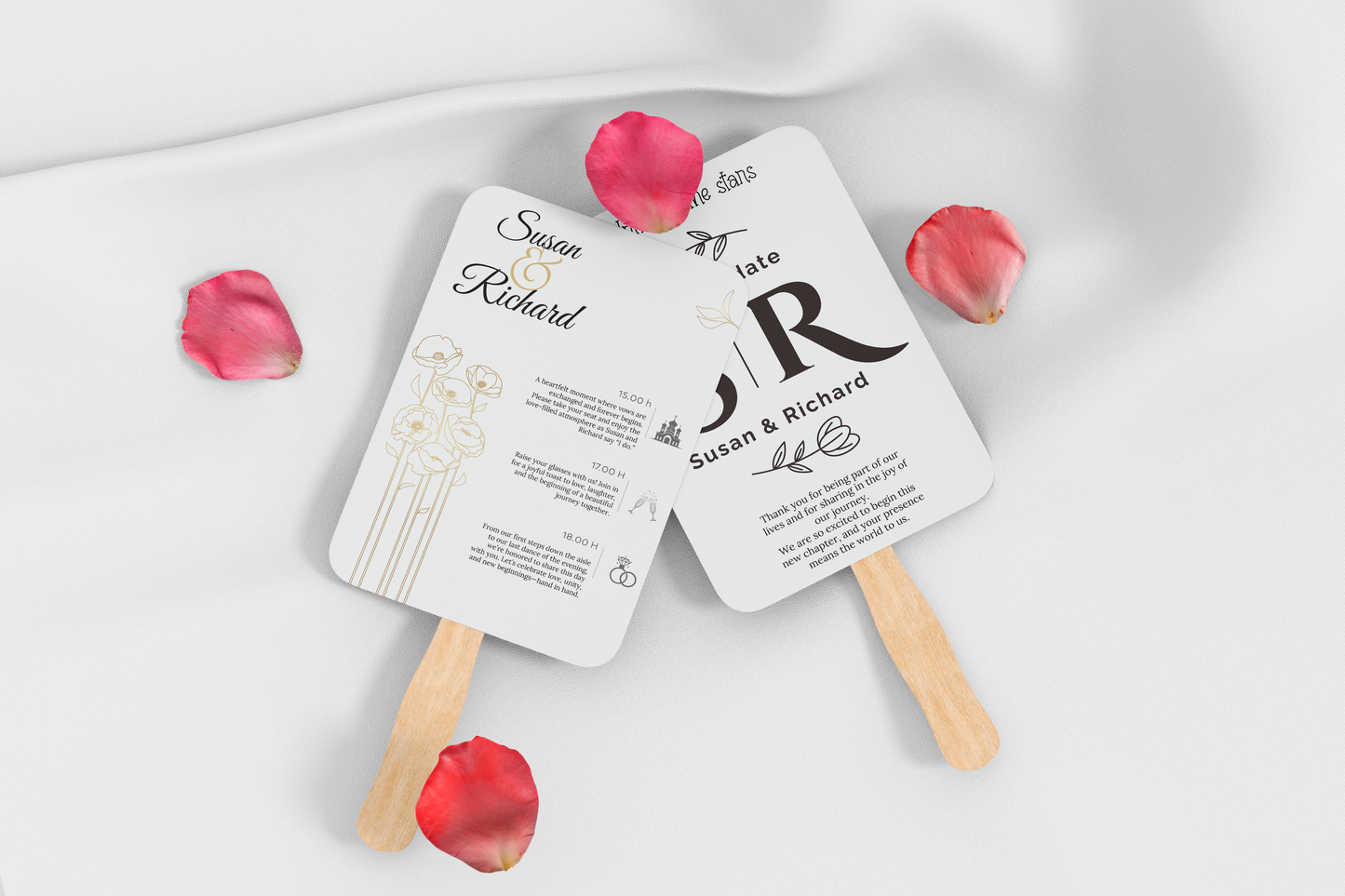 Custom Wedding Hand Fans