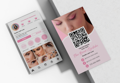 Printed Lash Business Cards