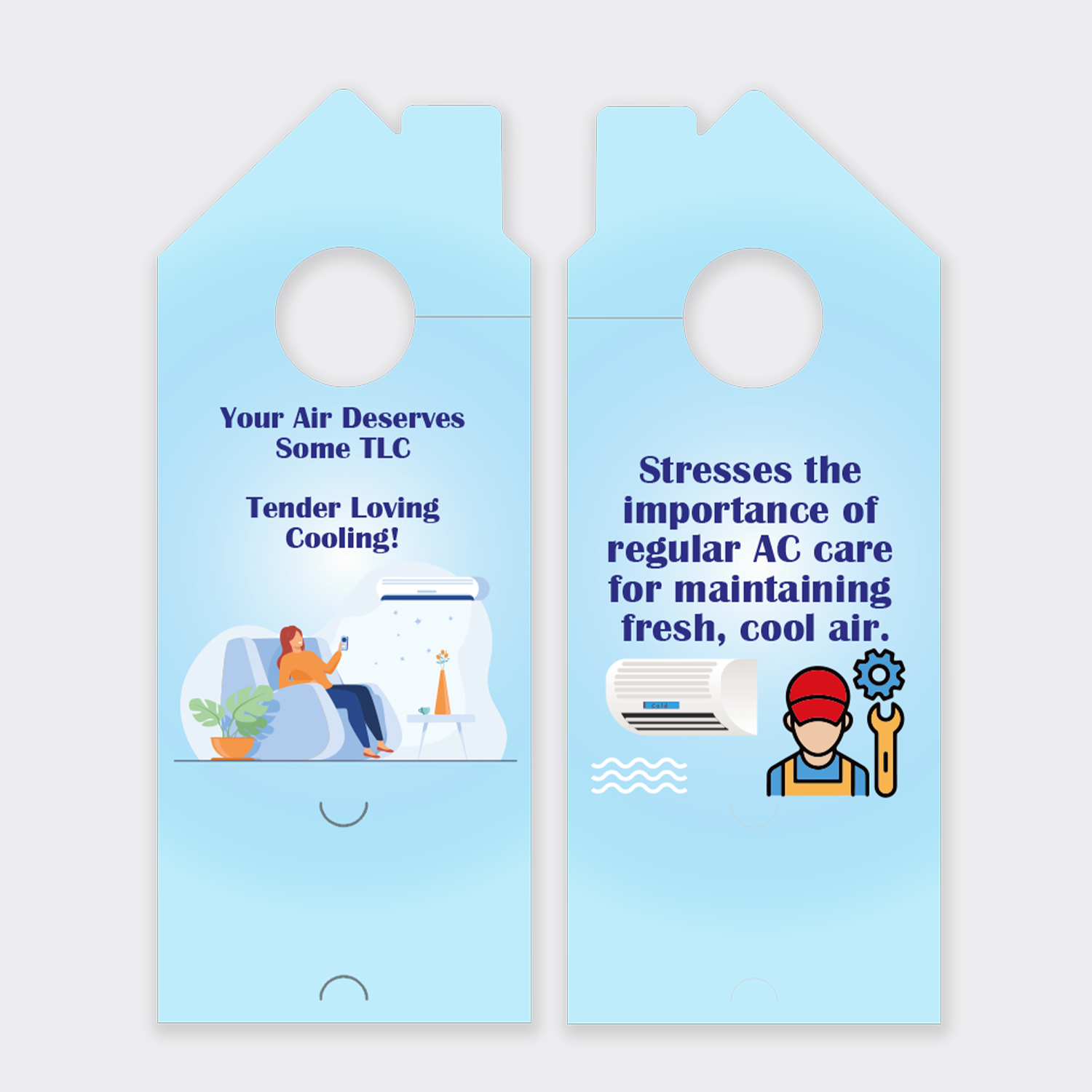 Air Conditioning Door Hangers