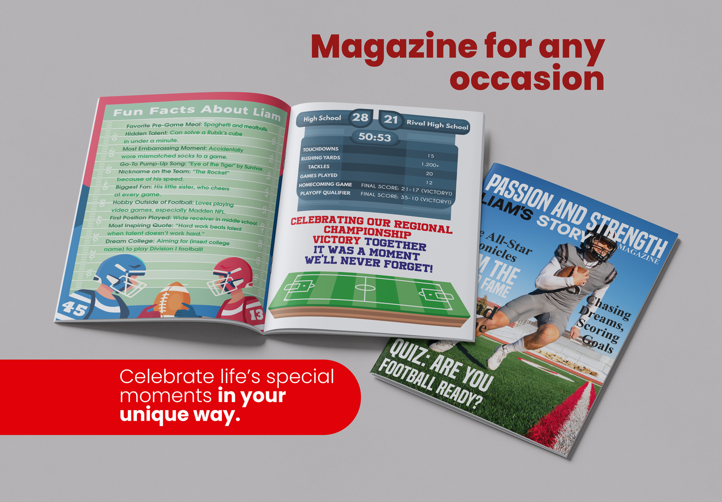Custom Football Star Magazine