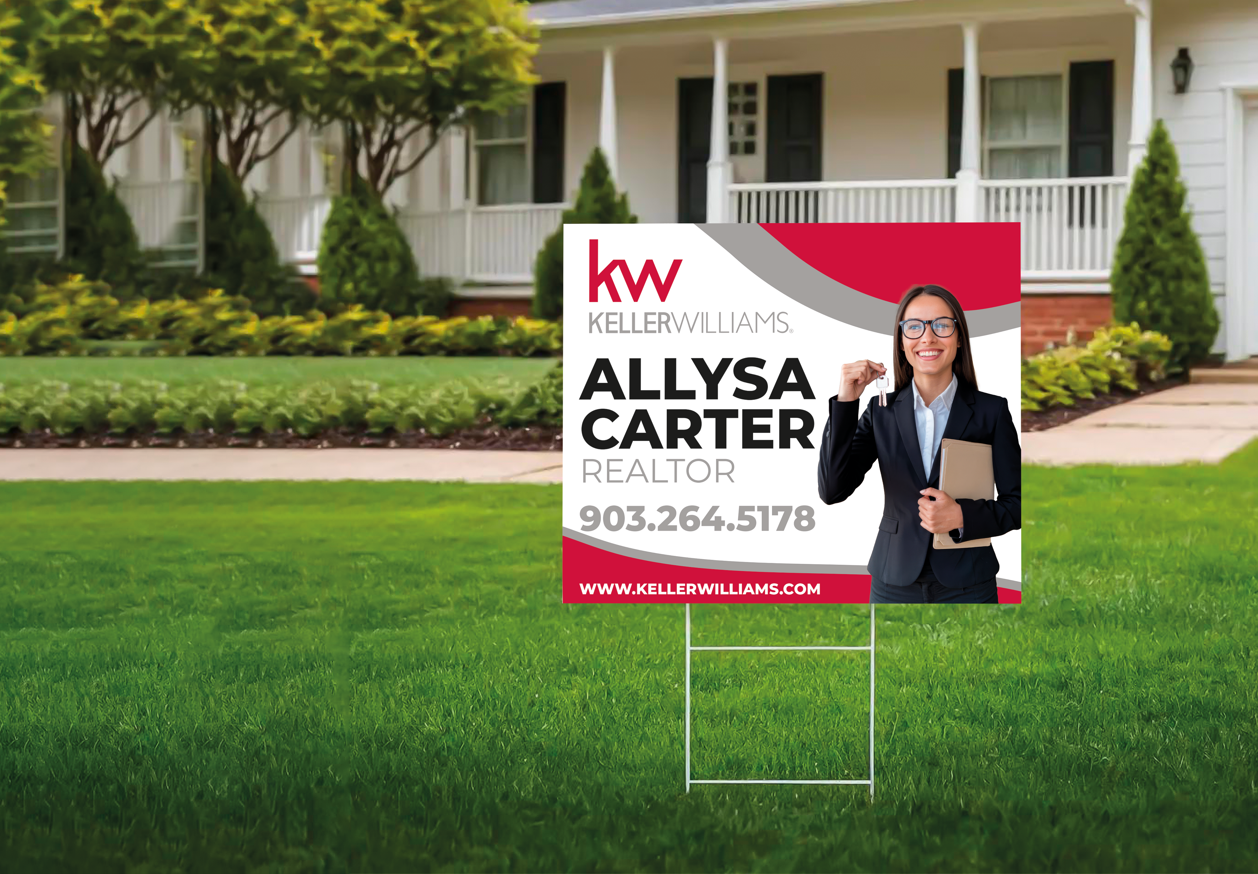 Custom real estate yard sign | Realtor Outdoor sign | Keller Williams Open House Sign