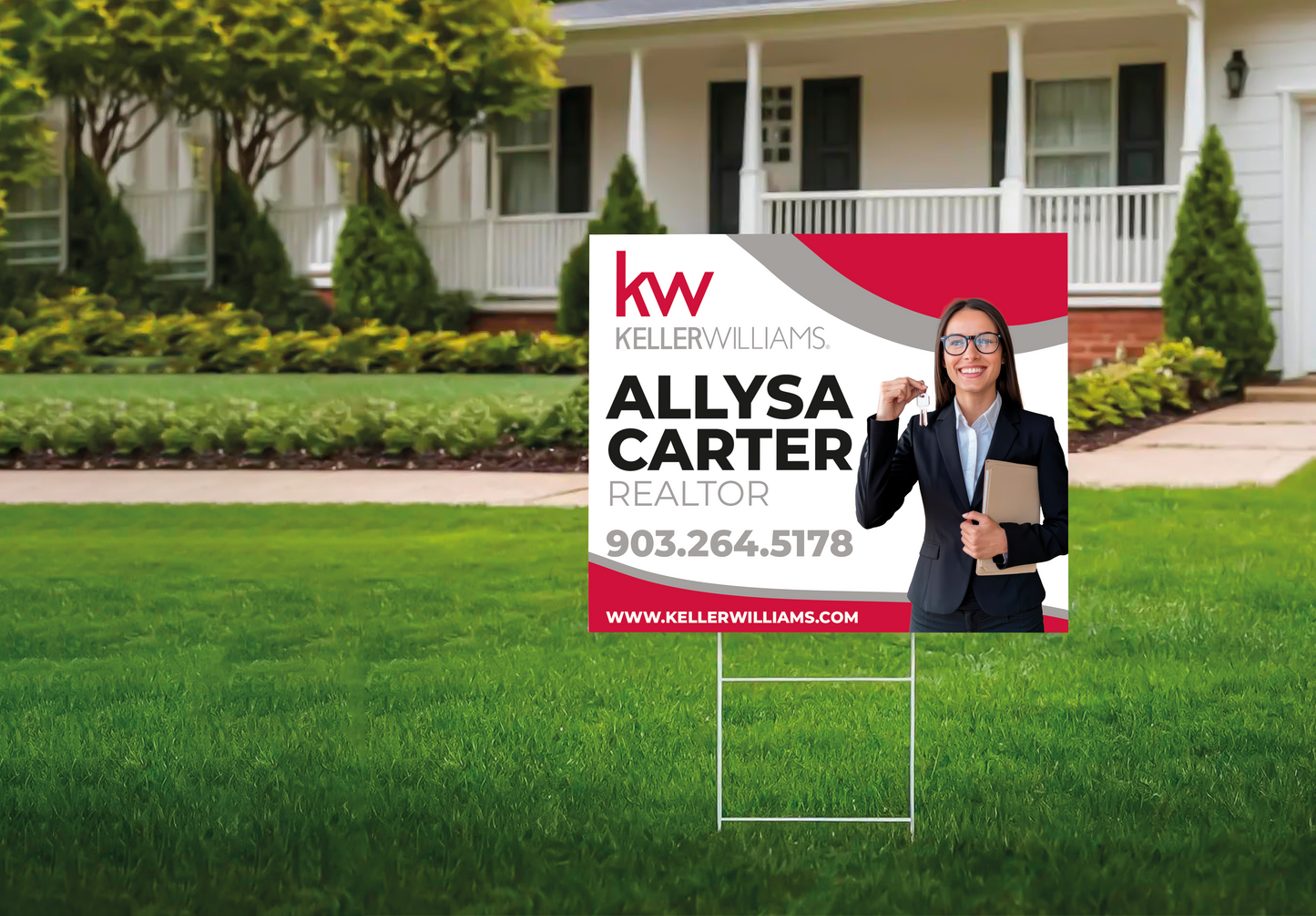 Custom real estate yard sign | Realtor Outdoor sign | Keller Williams Open House Sign