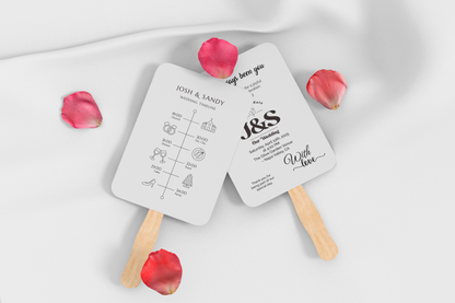 Custom Wedding Hand Fans