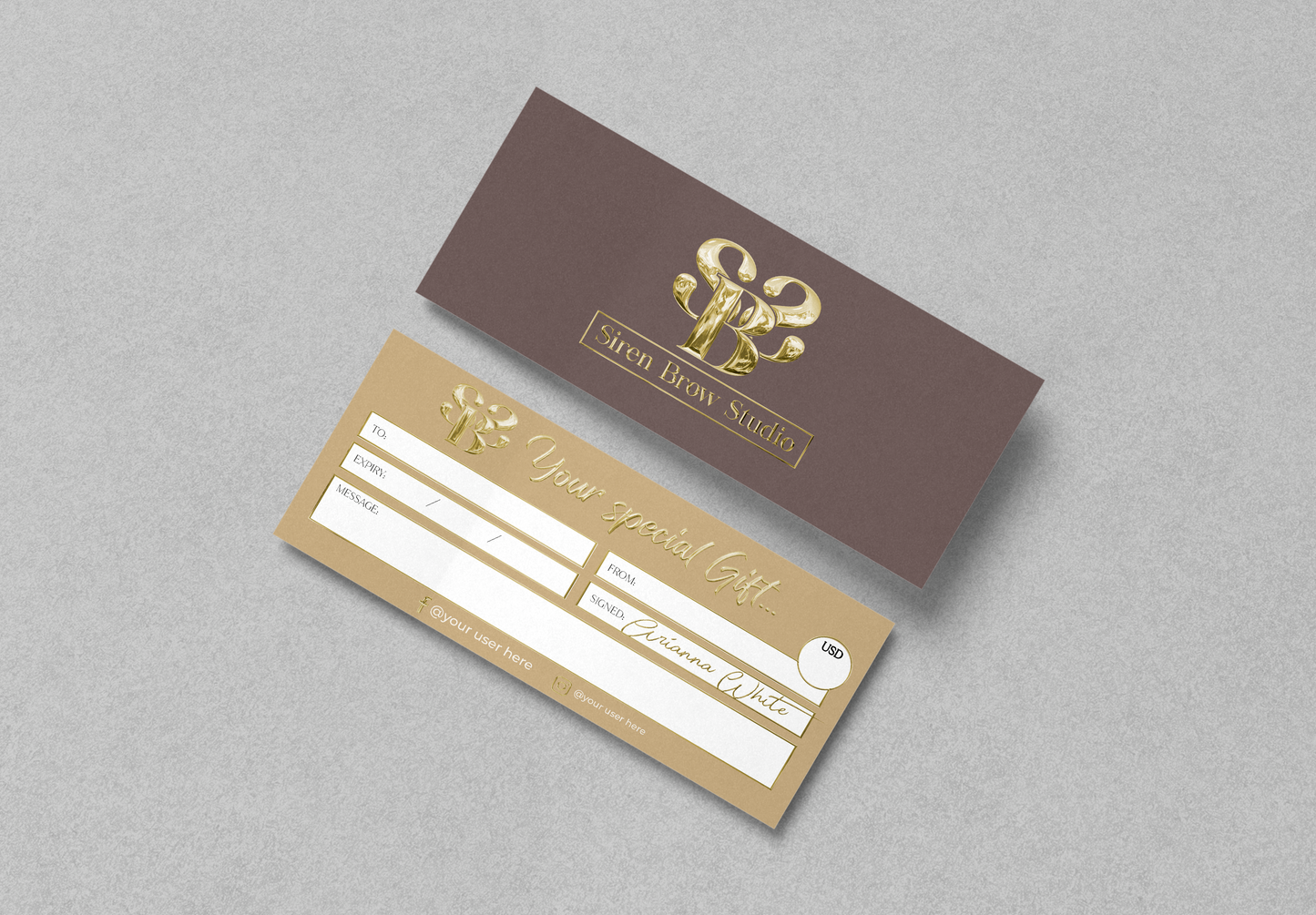 Luxury Custom Gift Certificate