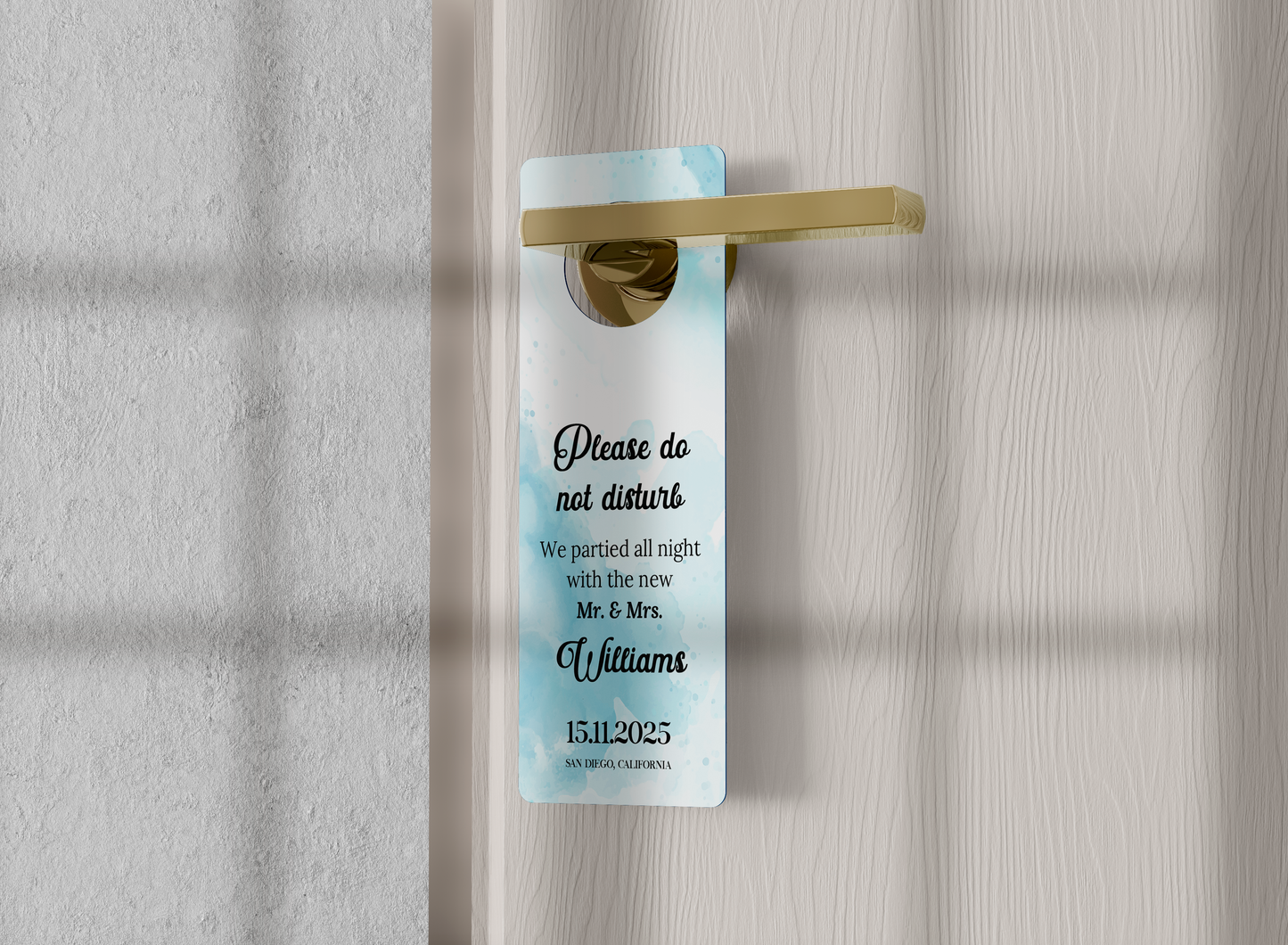 Custom Wedding Door Hanger