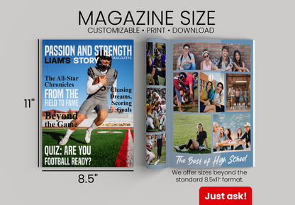 Custom Football Star Magazine
