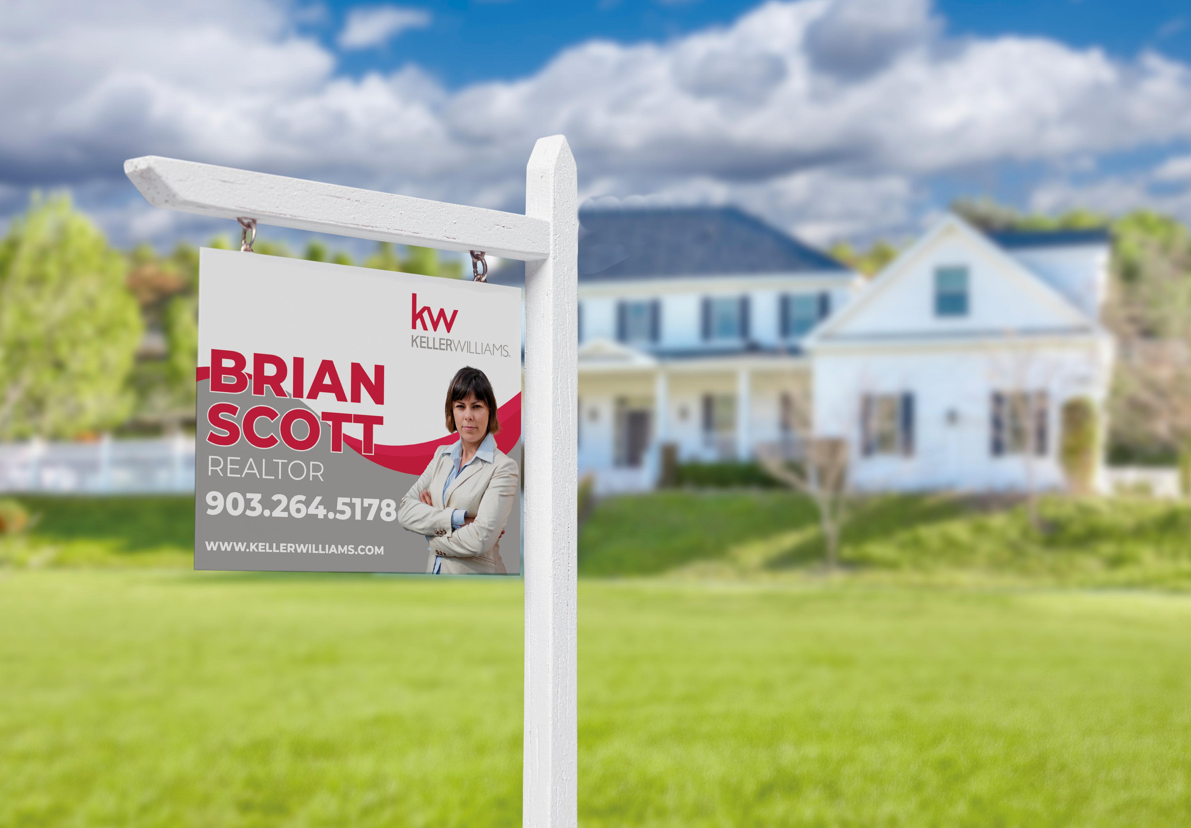 Custom real estate yard sign | Realtor Outdoor sign | Keller Williams Open House Sign