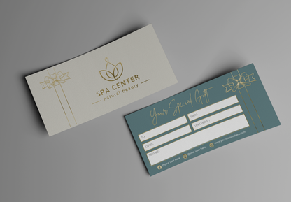 Luxury Custom Gift Certificate